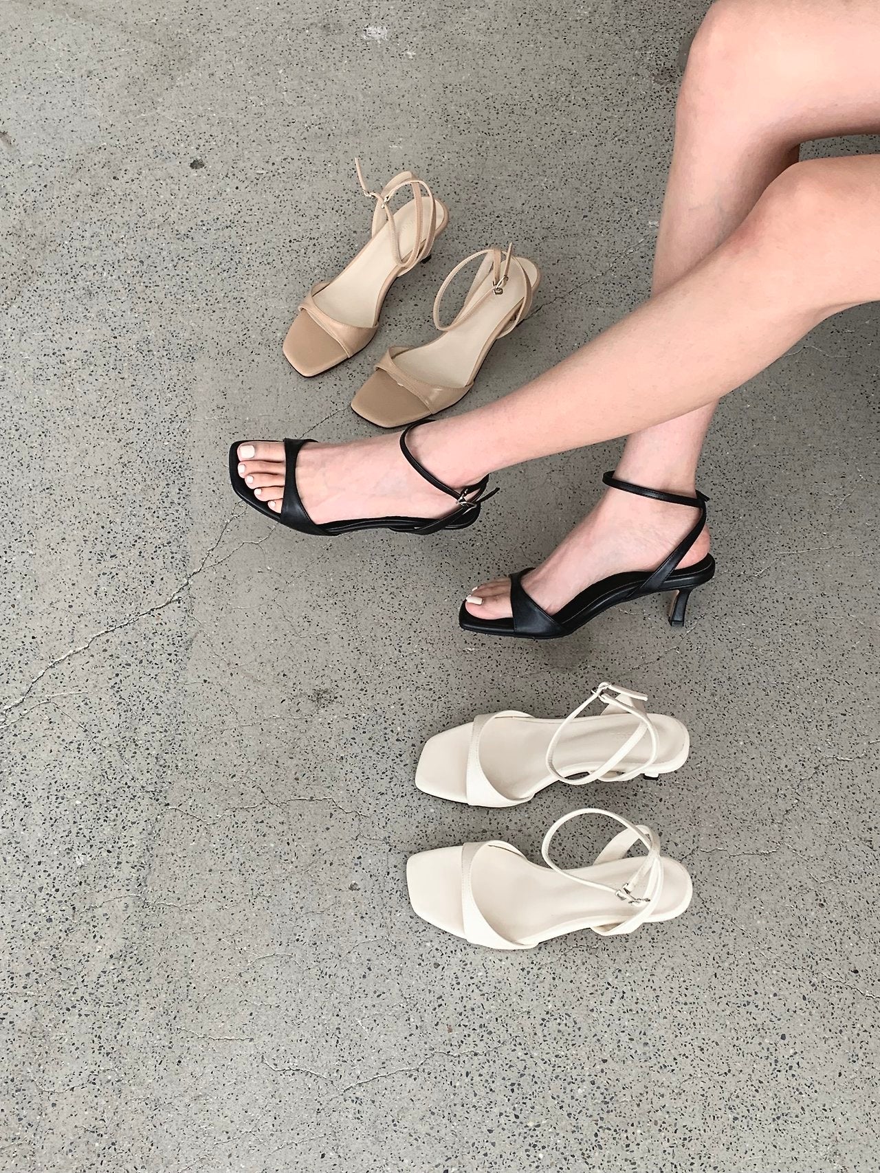 5cm Simple strap sandals