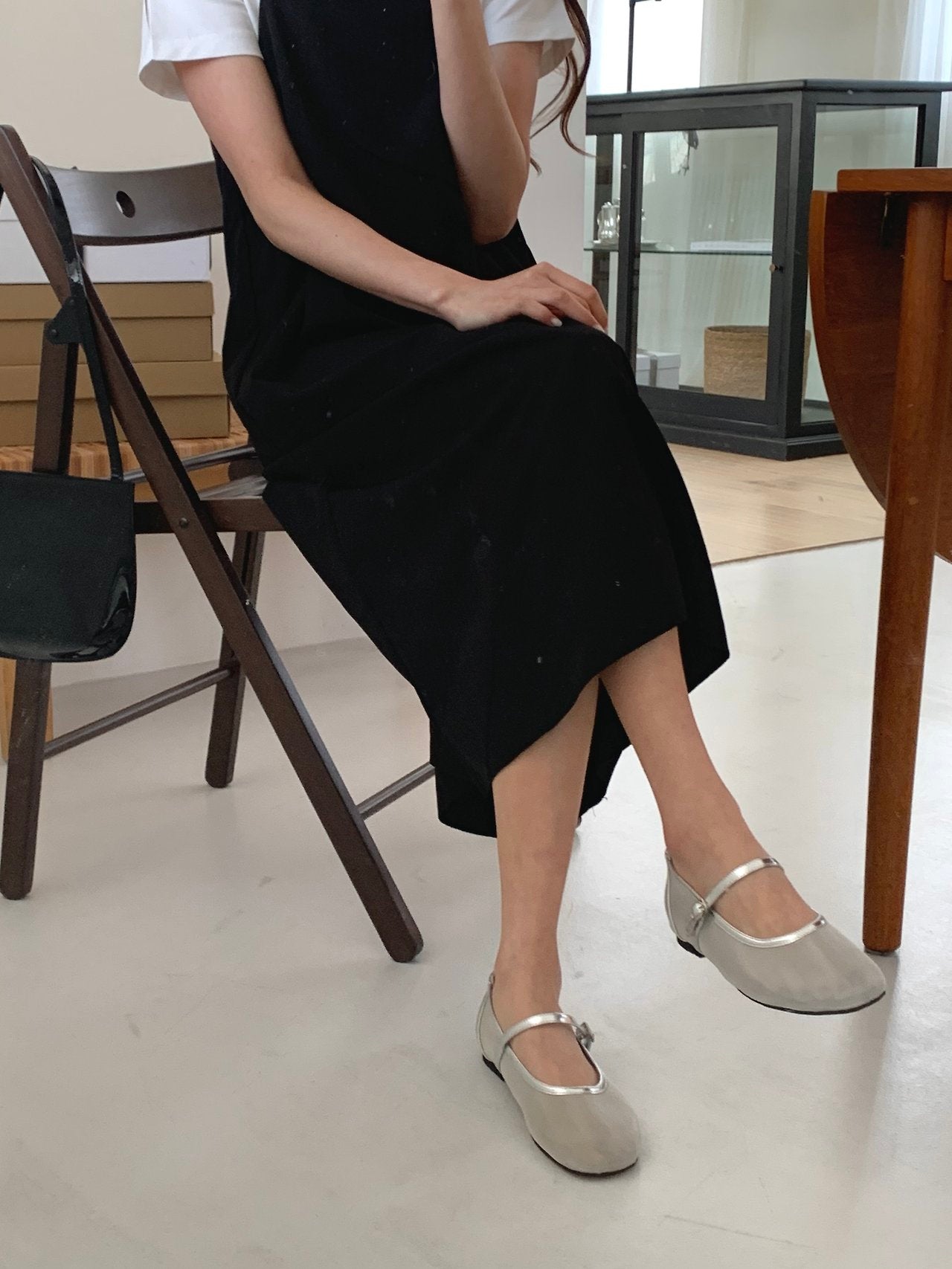 Mesh Merijane Strap Flat