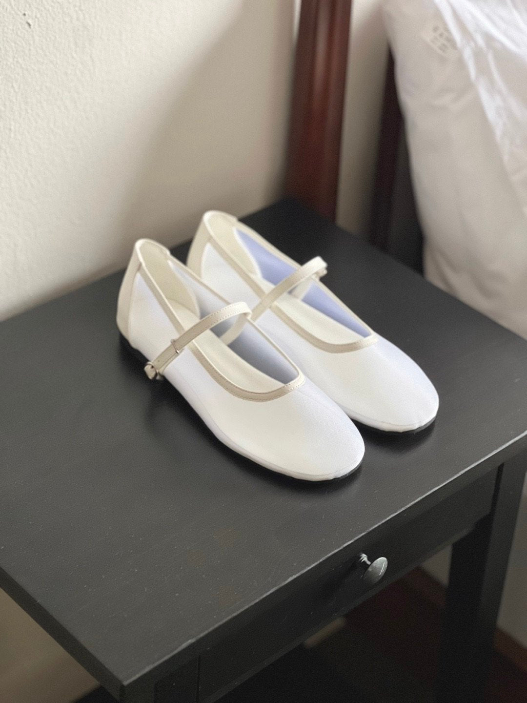Mesh Merijane Strap Flat