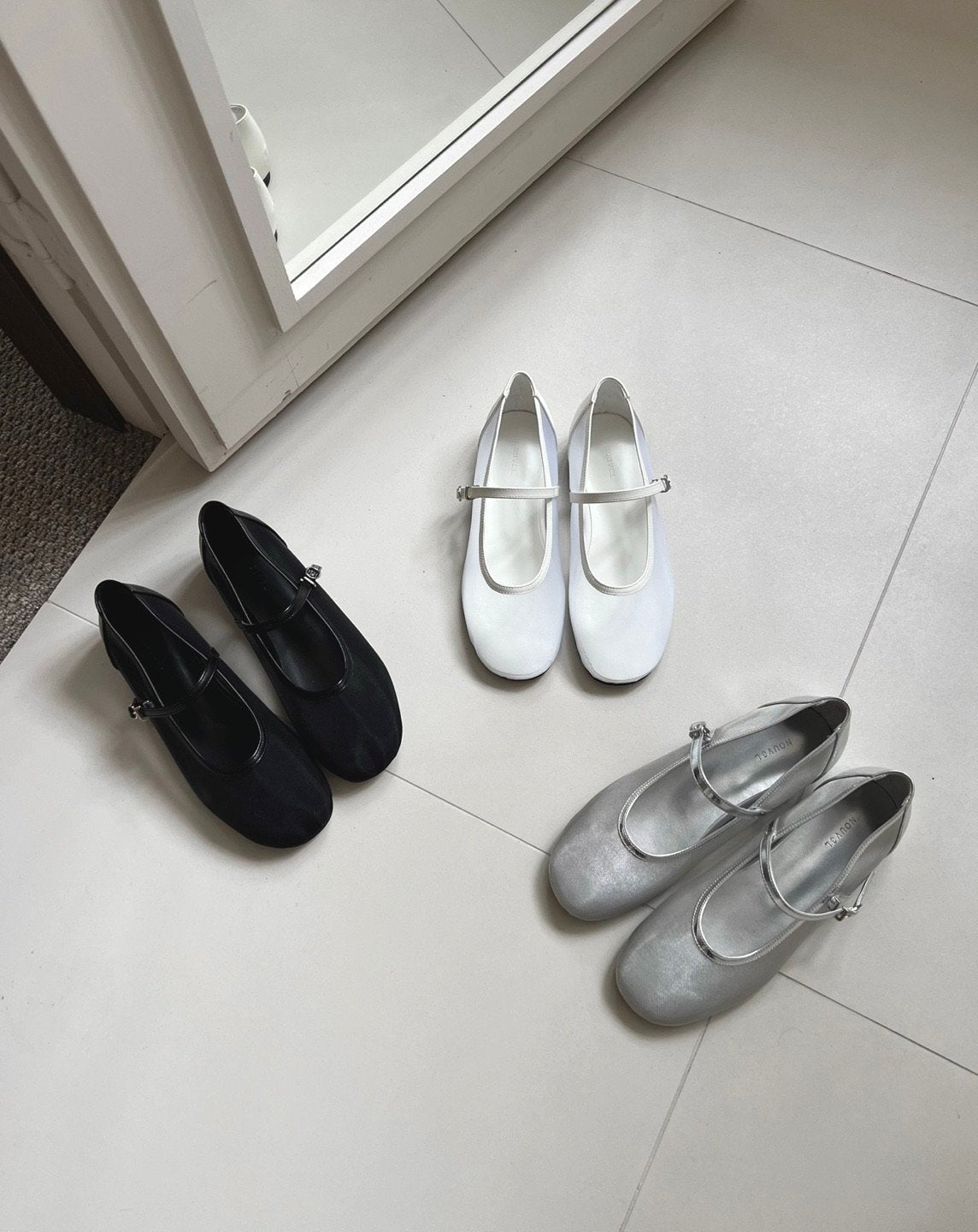 Mesh Merijane Strap Flat