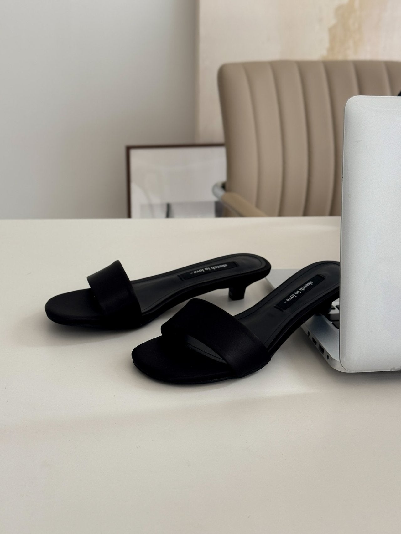 Basic Satin Mule 3 cm
