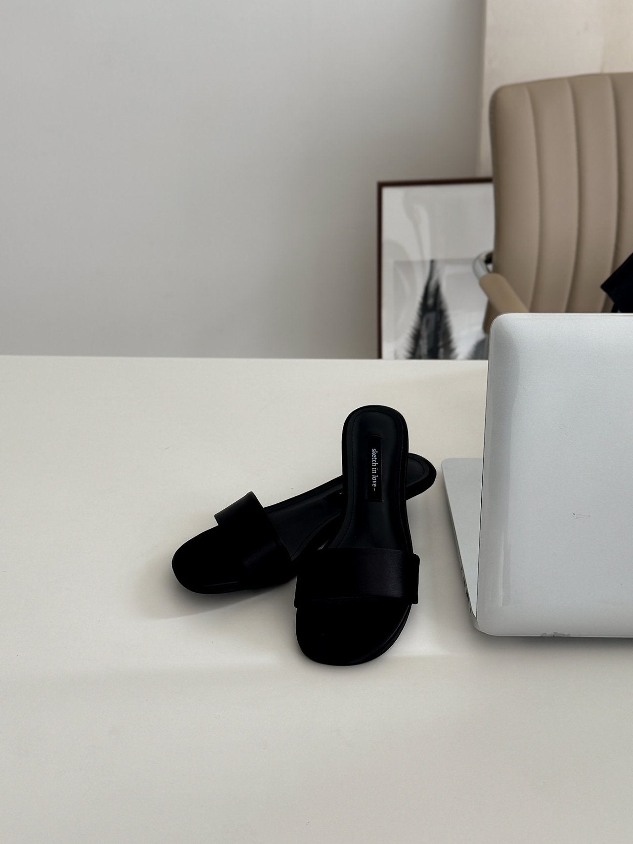 Basic Satin Mule 3 cm