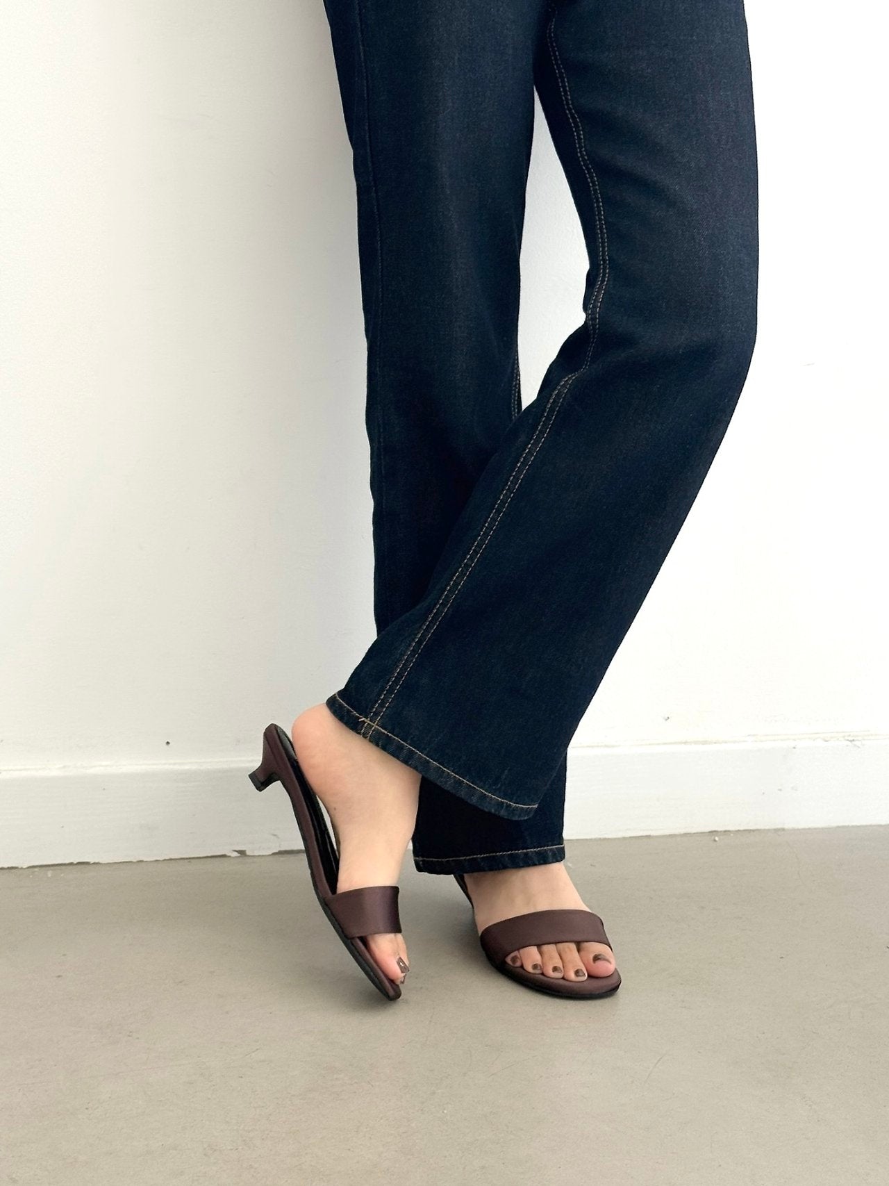 Basic Satin Mule 3 cm