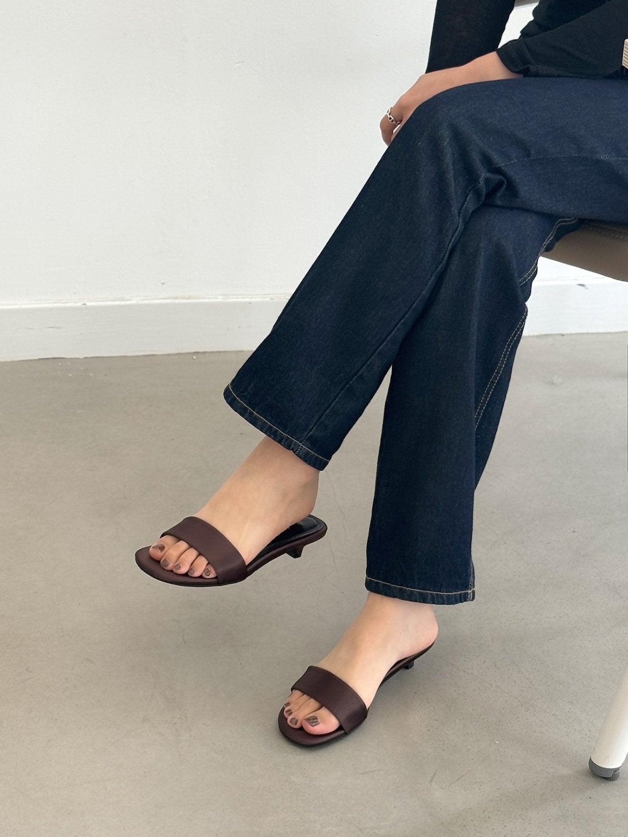 Basic Satin Mule 3 cm