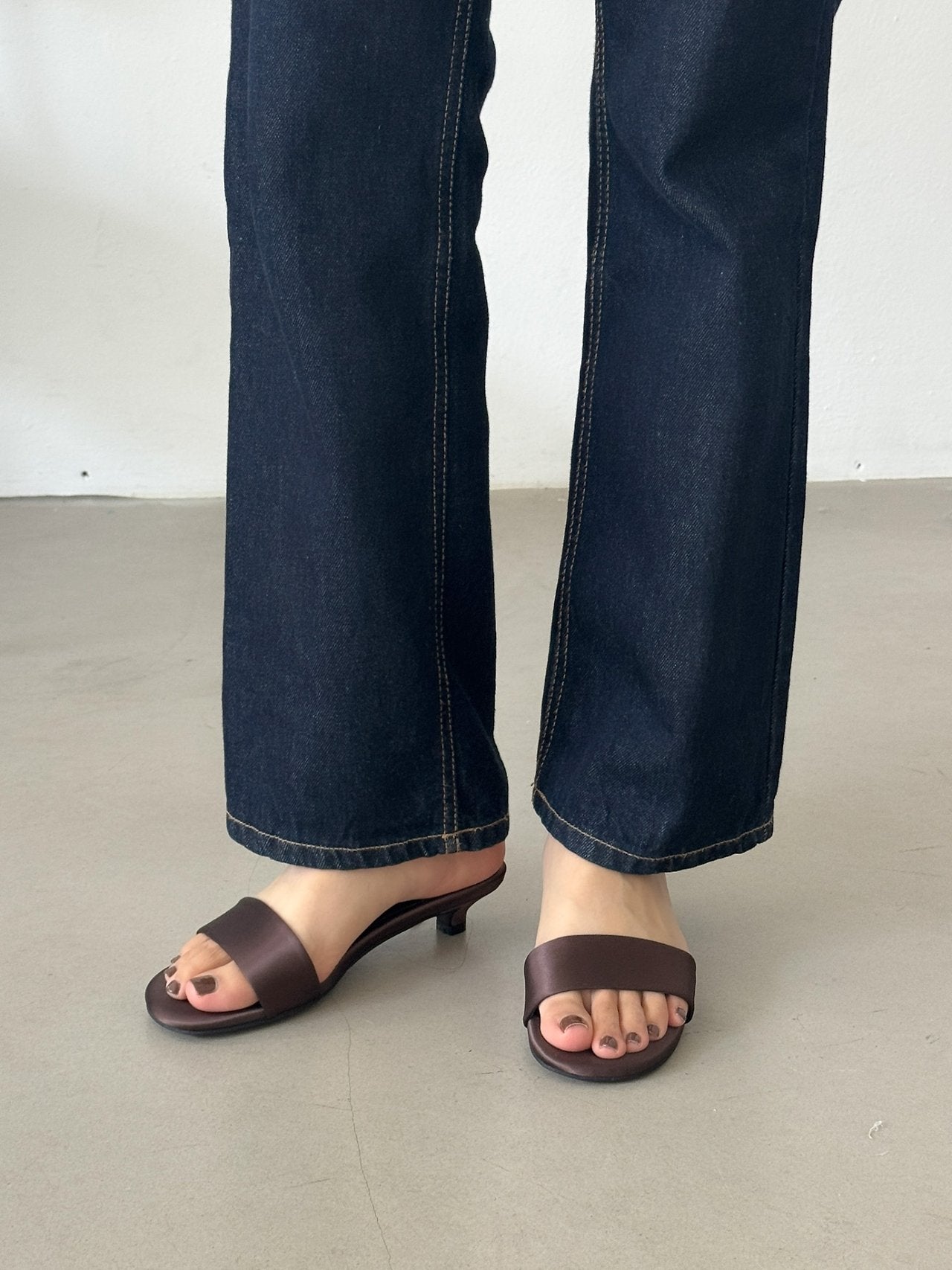 Basic Satin Mule 3 cm