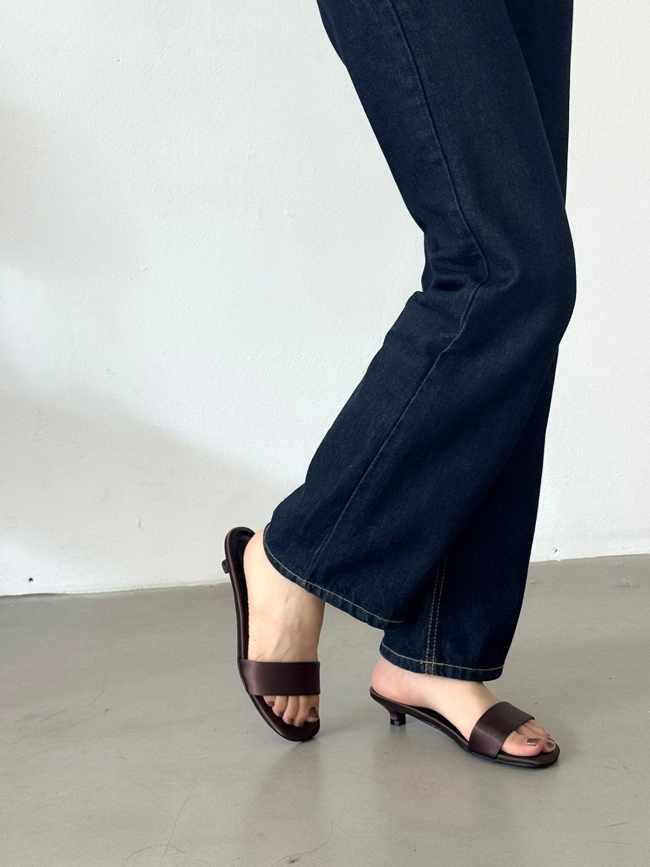 Basic Satin Mule 3 cm