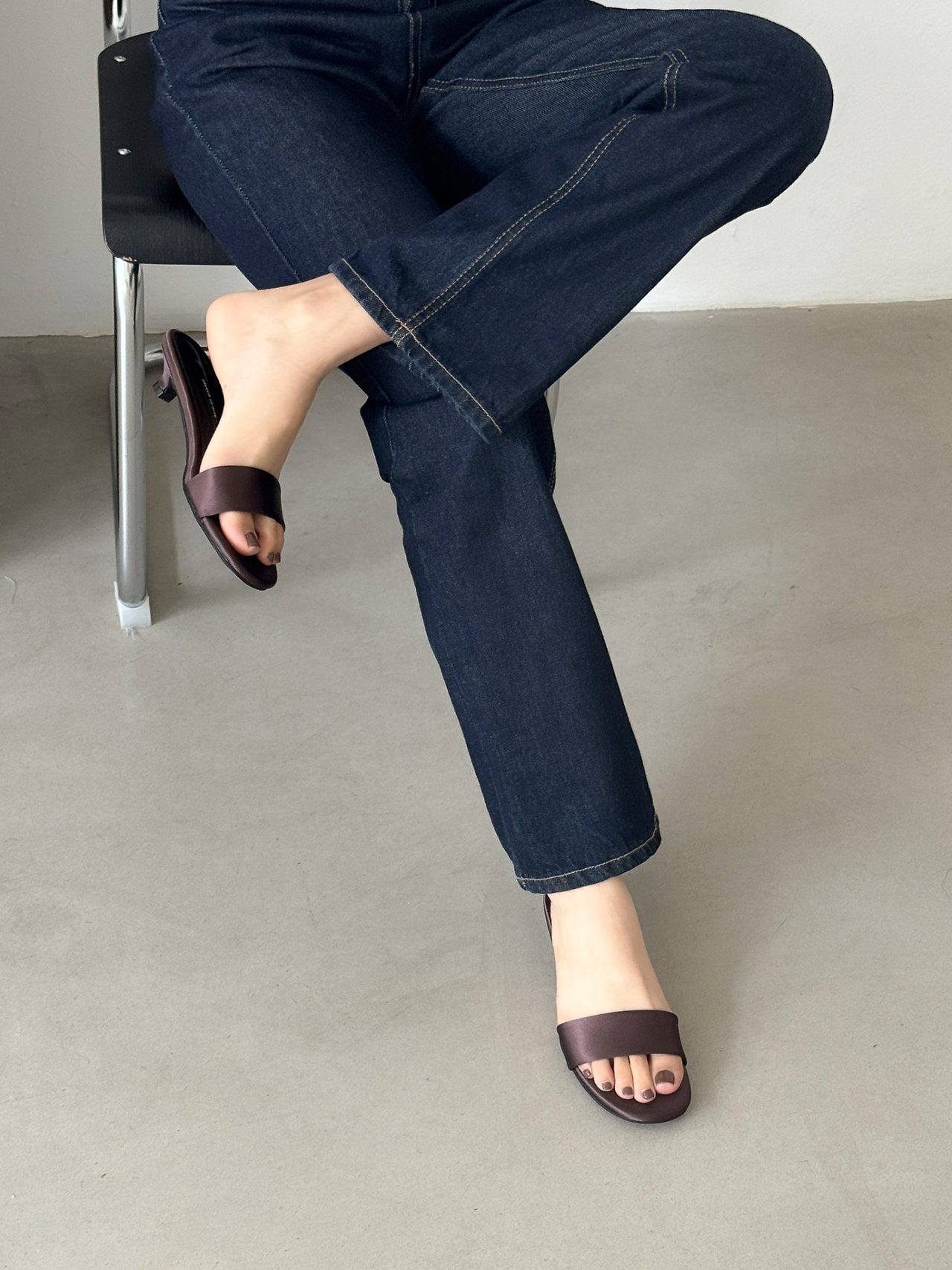 Basic Satin Mule 3 cm