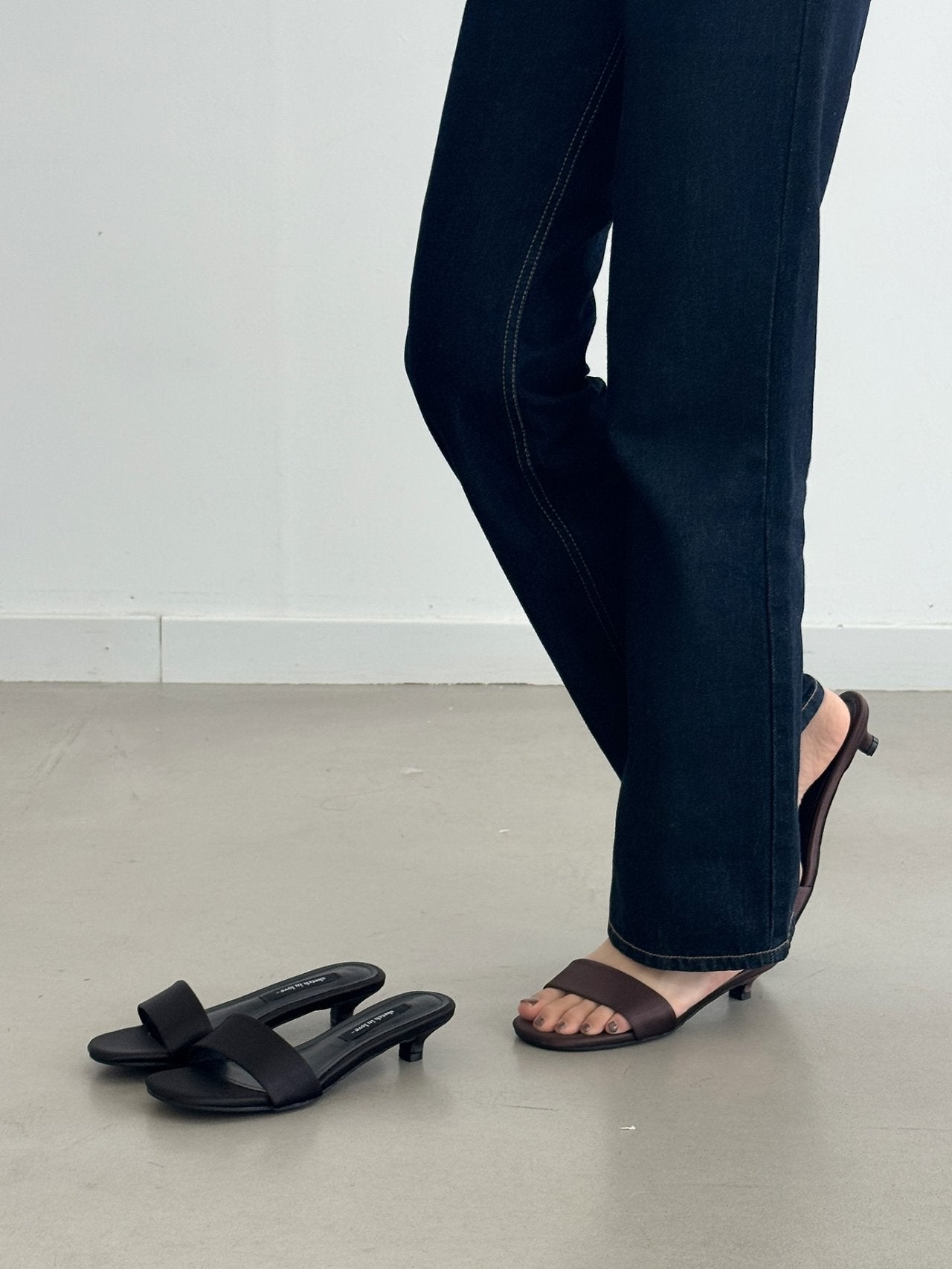 Basic Satin Mule 3 cm