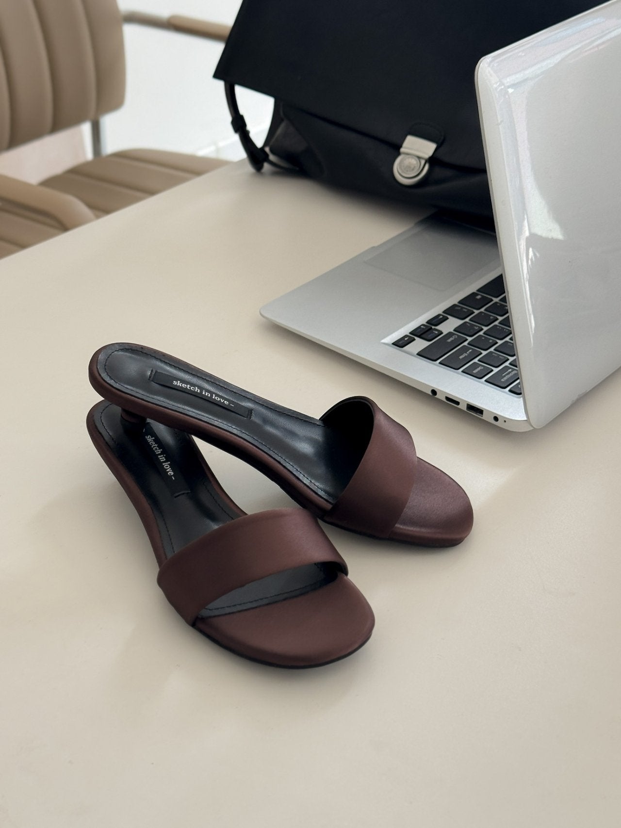 Basic Satin Mule 3 cm