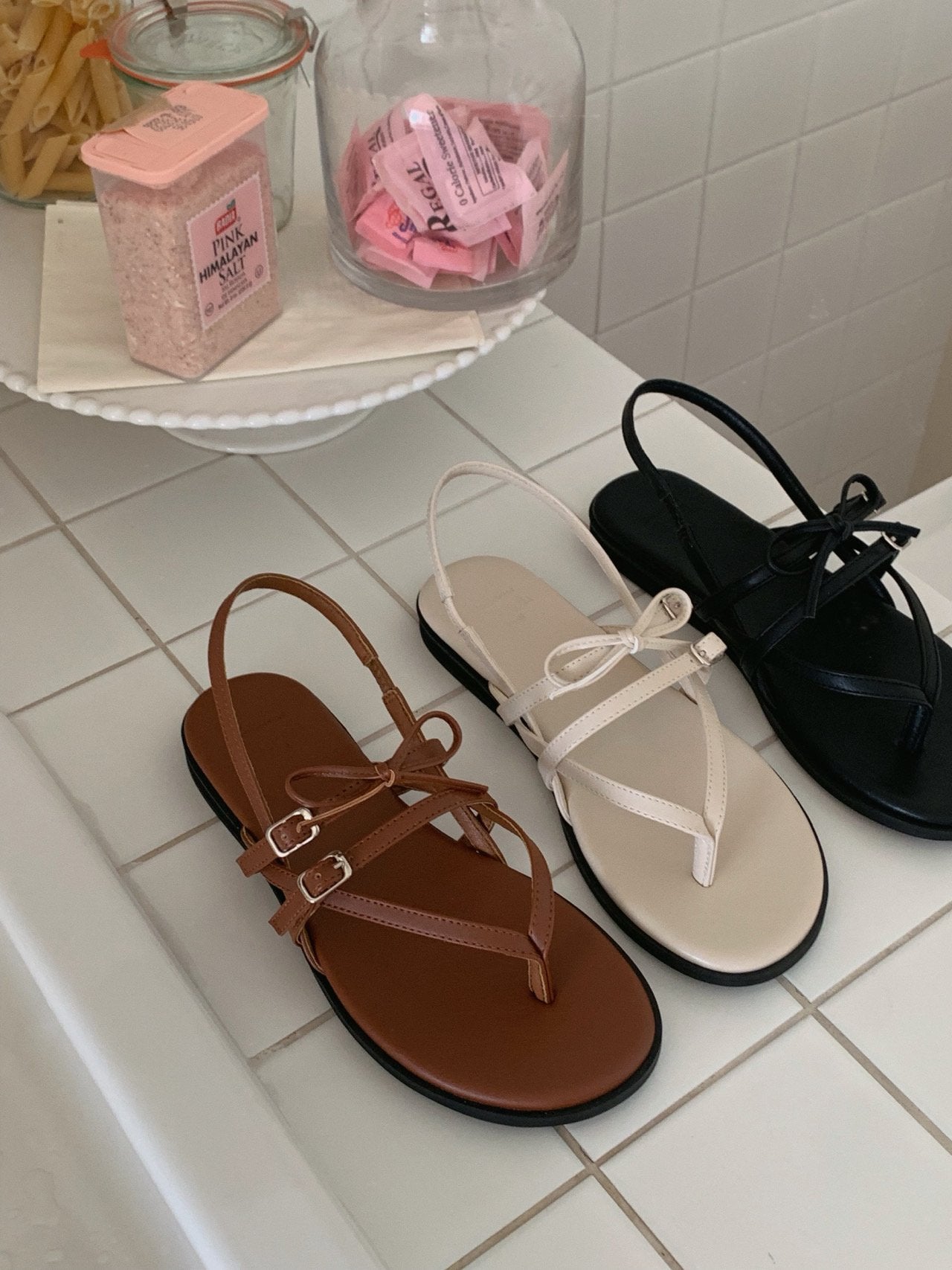Monet Ribbon Sandals