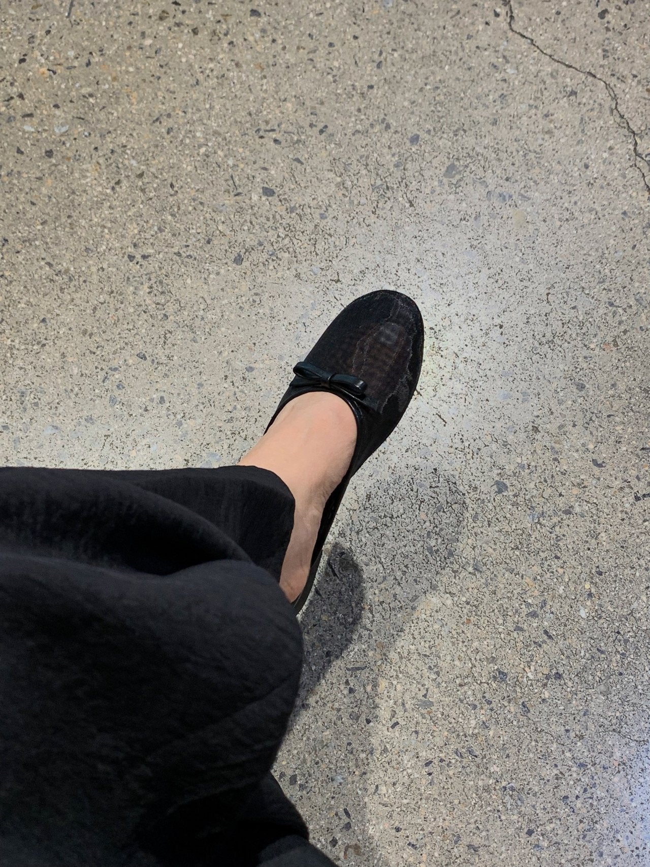 Petit Ribbon Mesh Mule