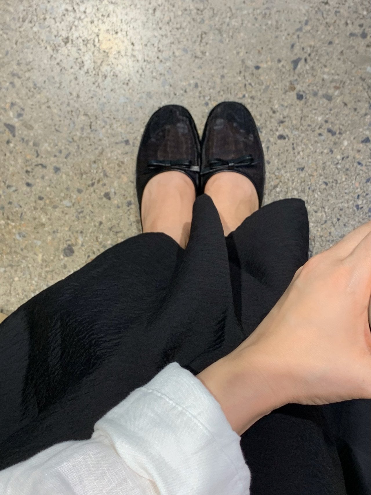 Petit Ribbon Mesh Mule