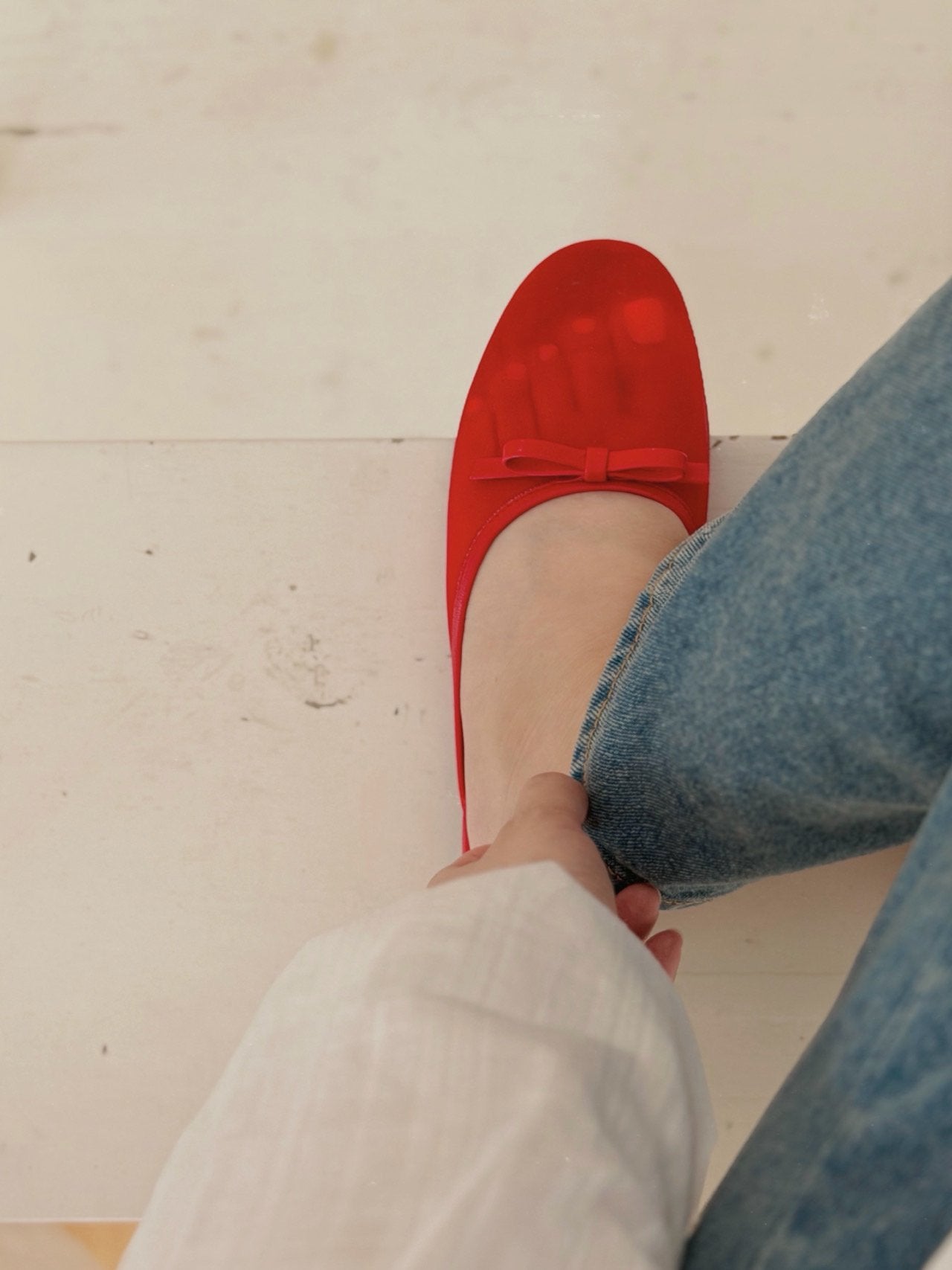 Petit Ribbon Mesh Mule