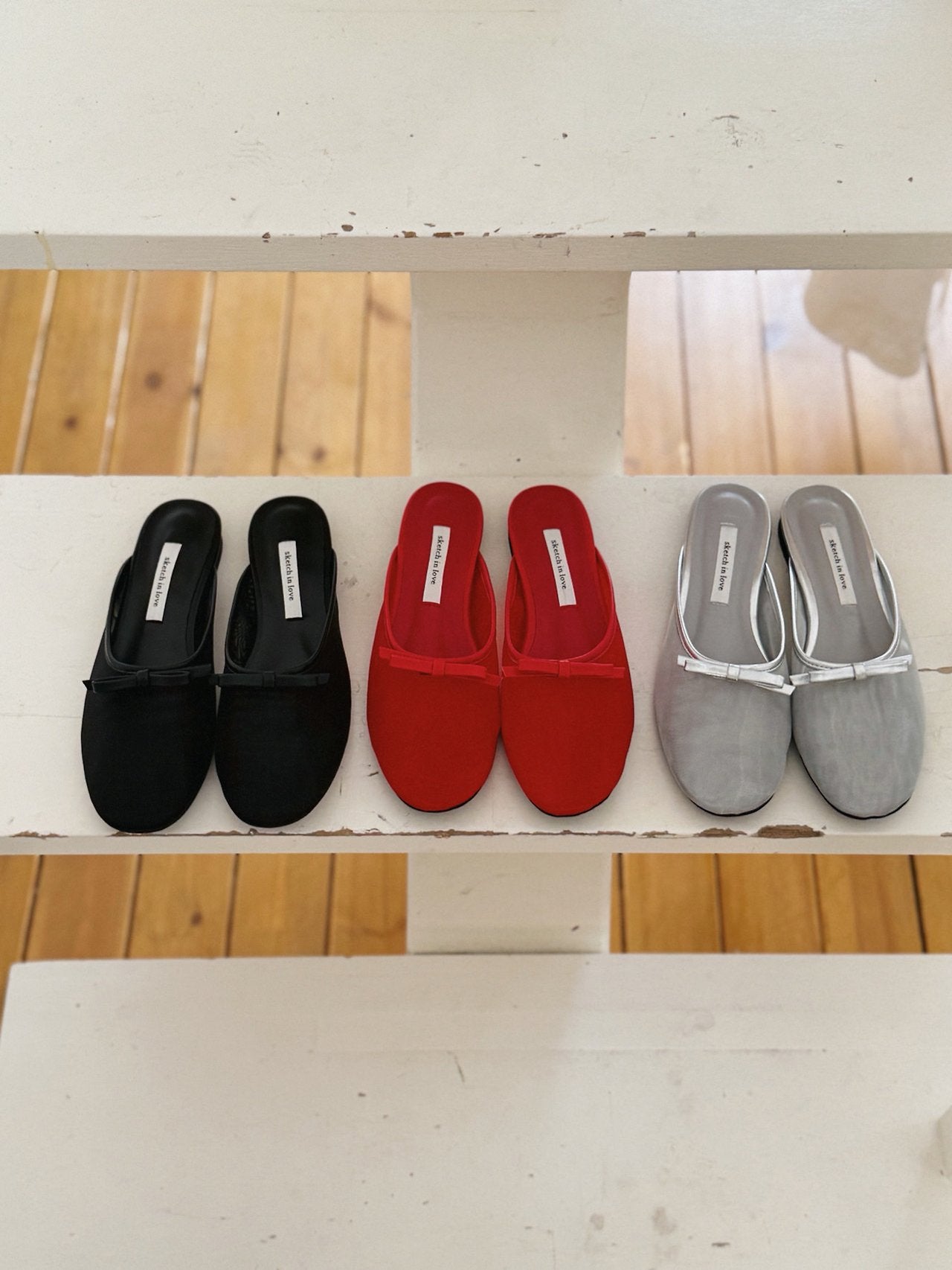 Petit Ribbon Mesh Mule