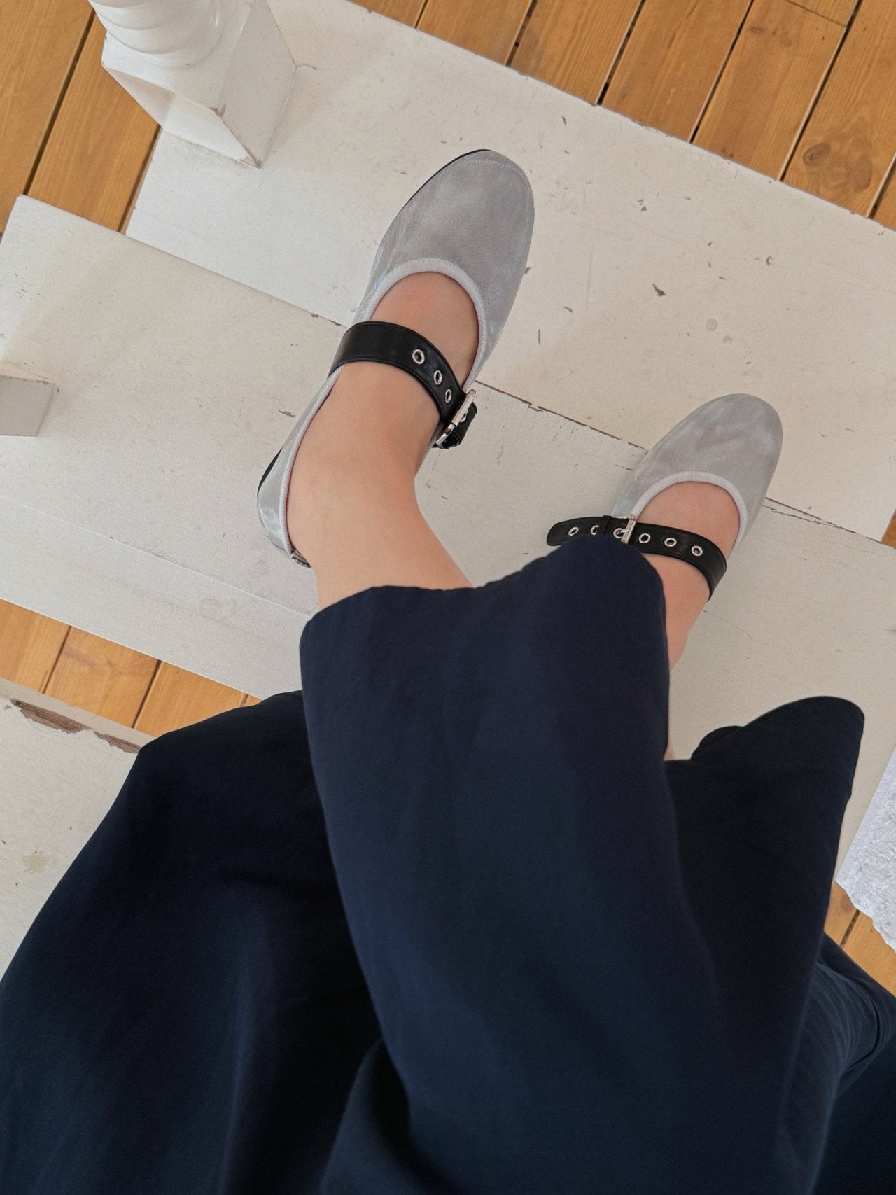 Mesh Eyelet Strap Maryjane