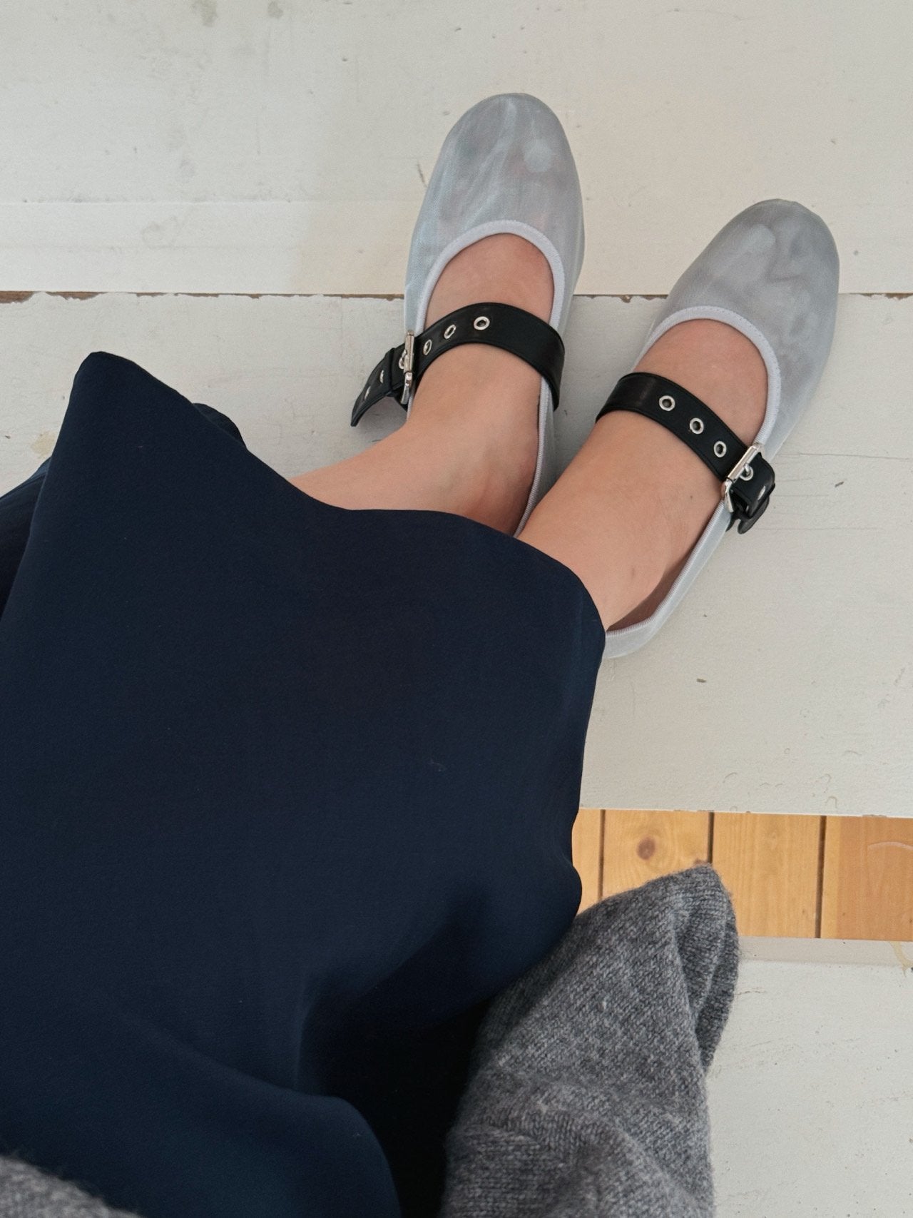 Mesh Eyelet Strap Maryjane