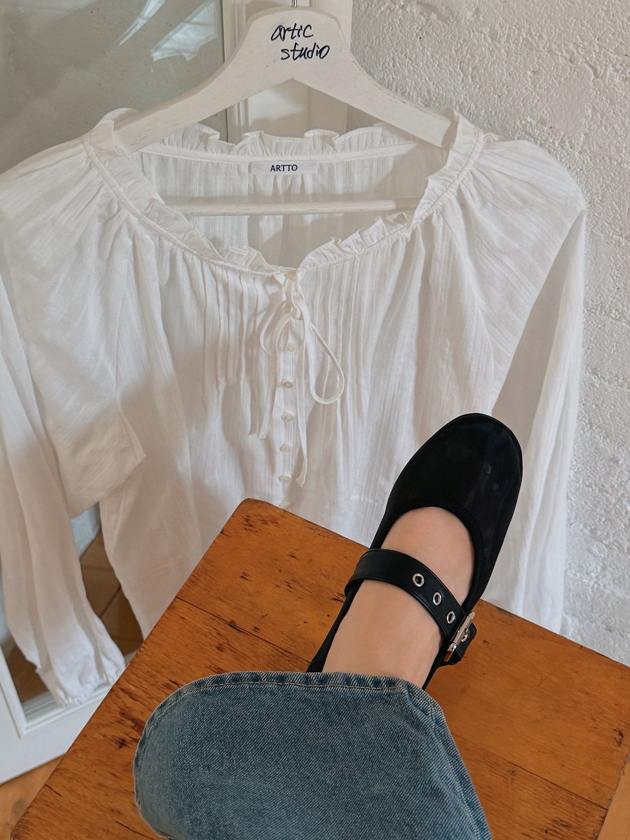 Mesh Eyelet Strap Maryjane