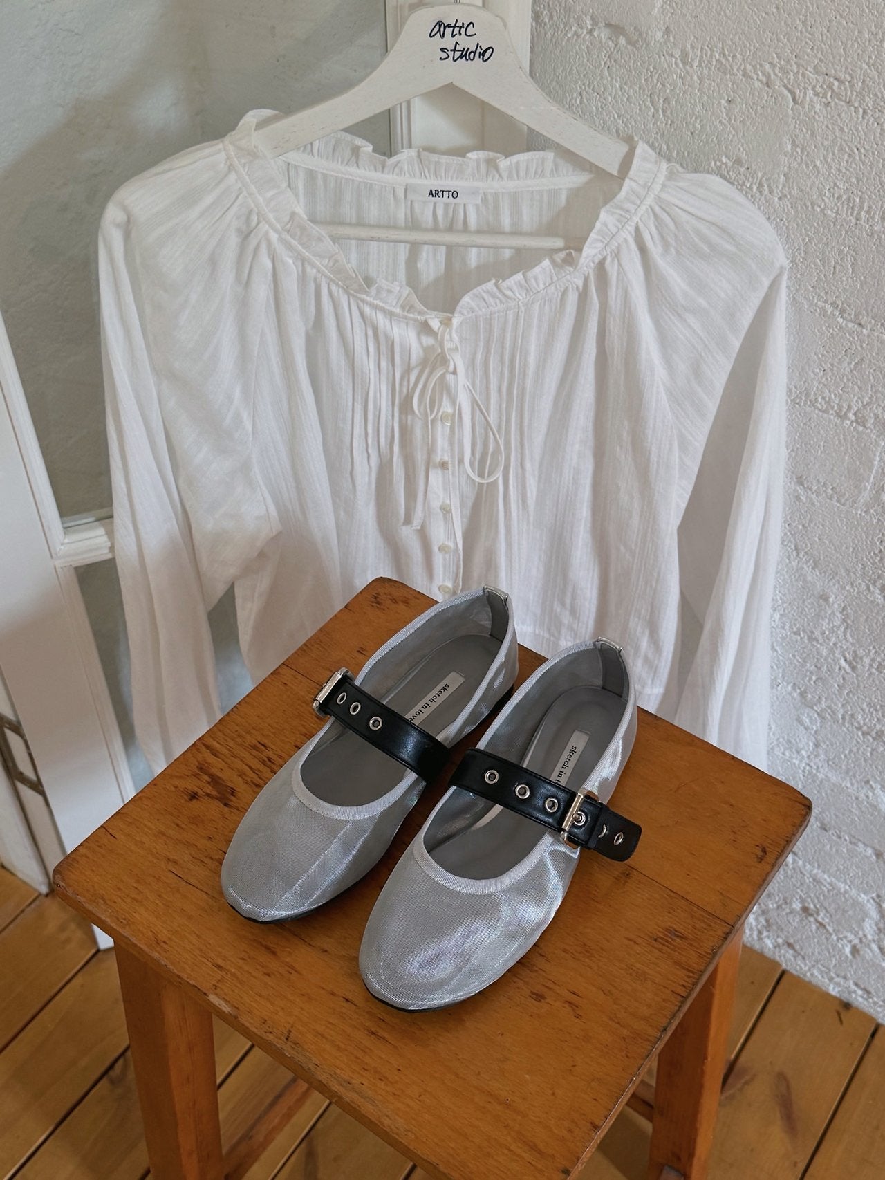 Mesh Eyelet Strap Maryjane
