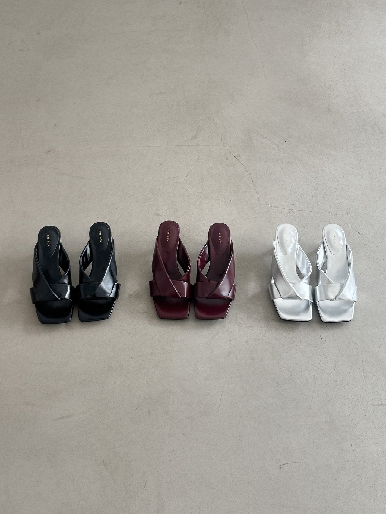 Bordeaux Twisted Noir mule