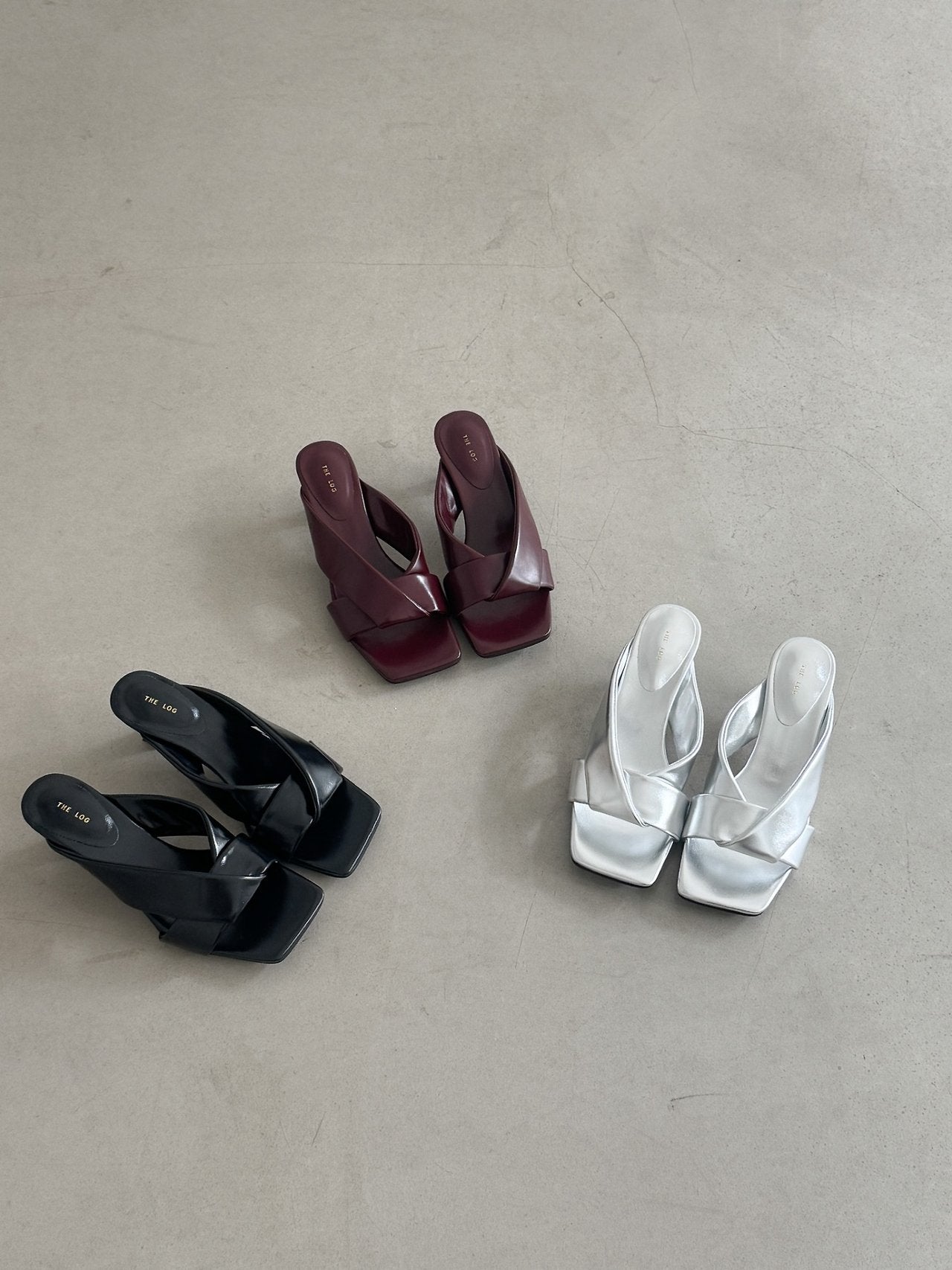 Bordeaux Twisted Noir mule
