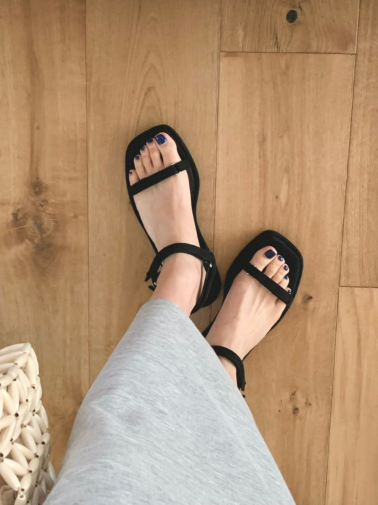Velcro Suede 3 cm Whole Hoop Sandals