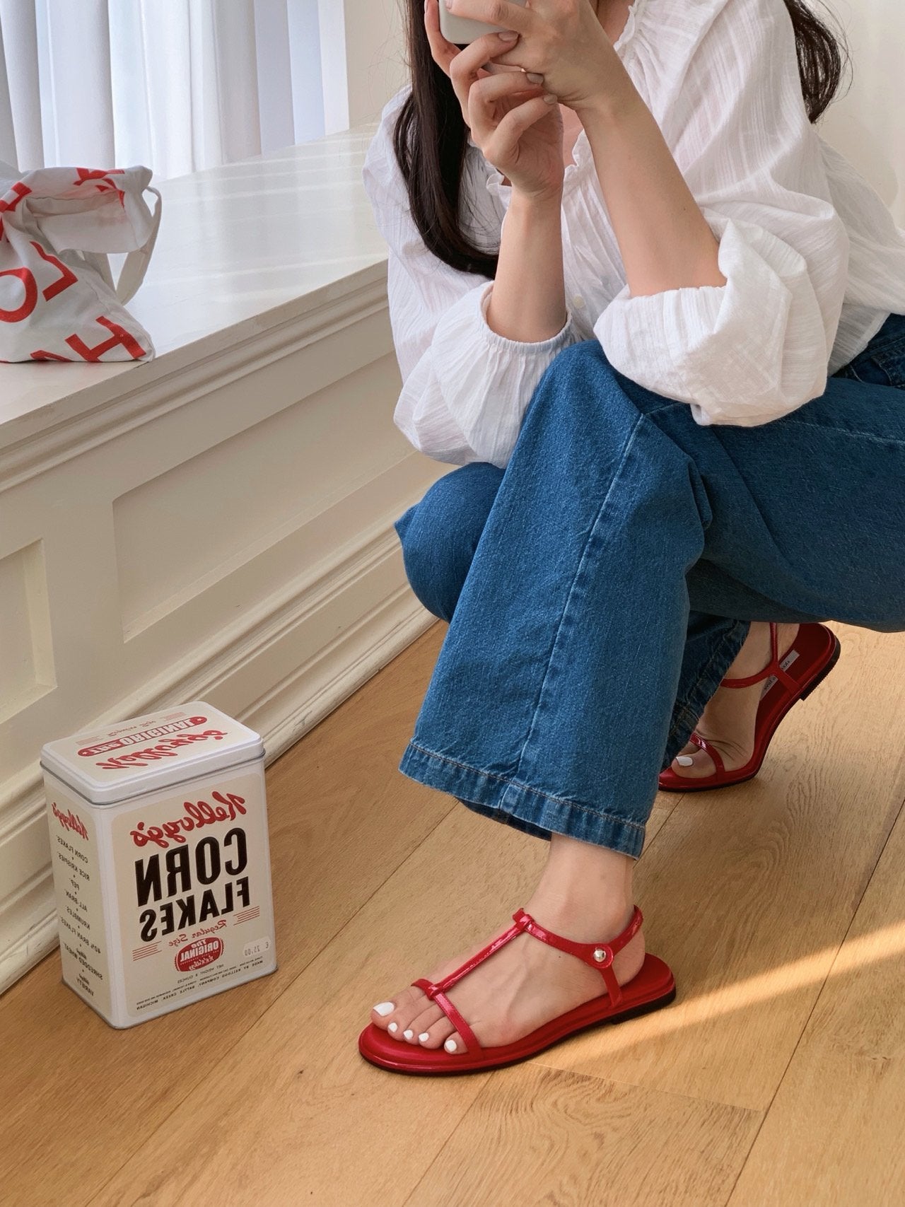 Slim T-Strap Sandals