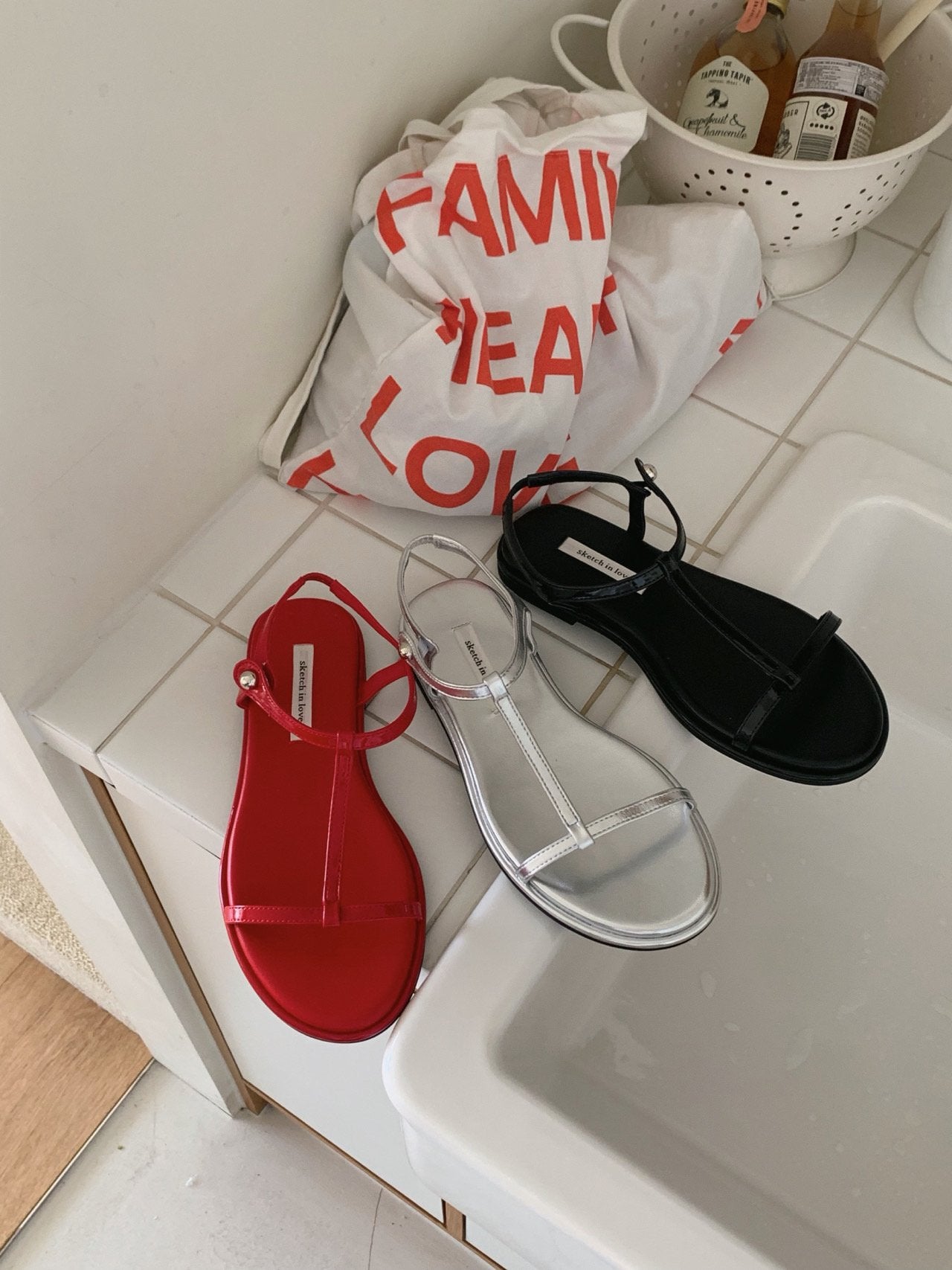 Slim T-Strap Sandals