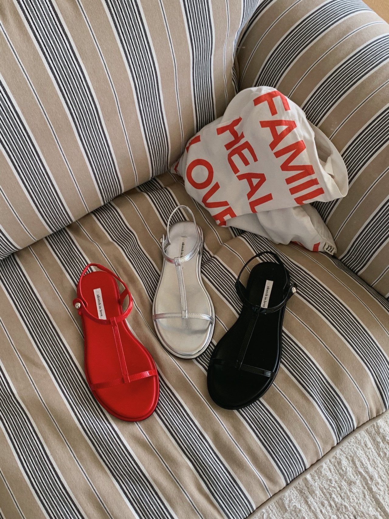 Slim T-Strap Sandals
