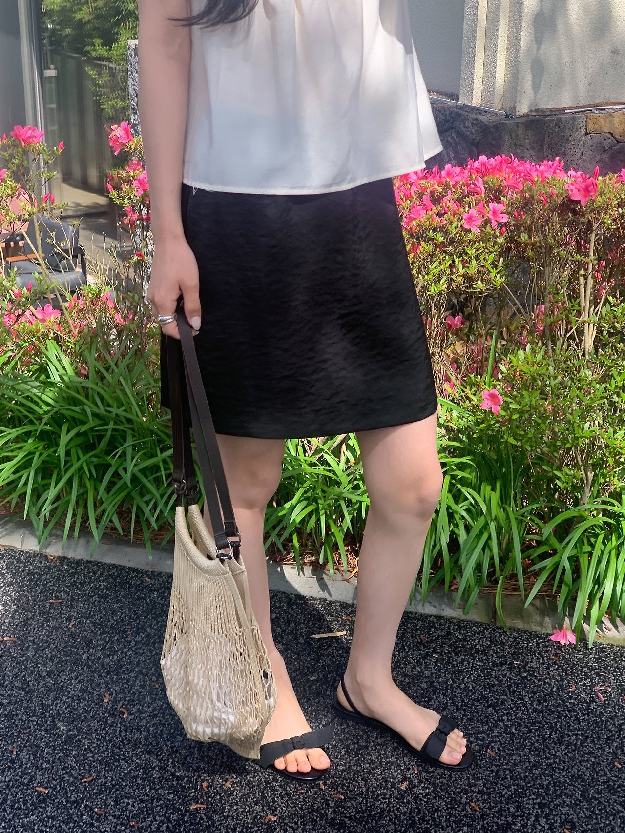 Lie lace short skirt-2col