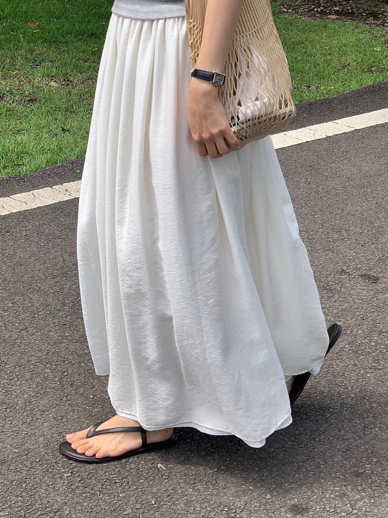 Juliet Banding Long Skirt-2col