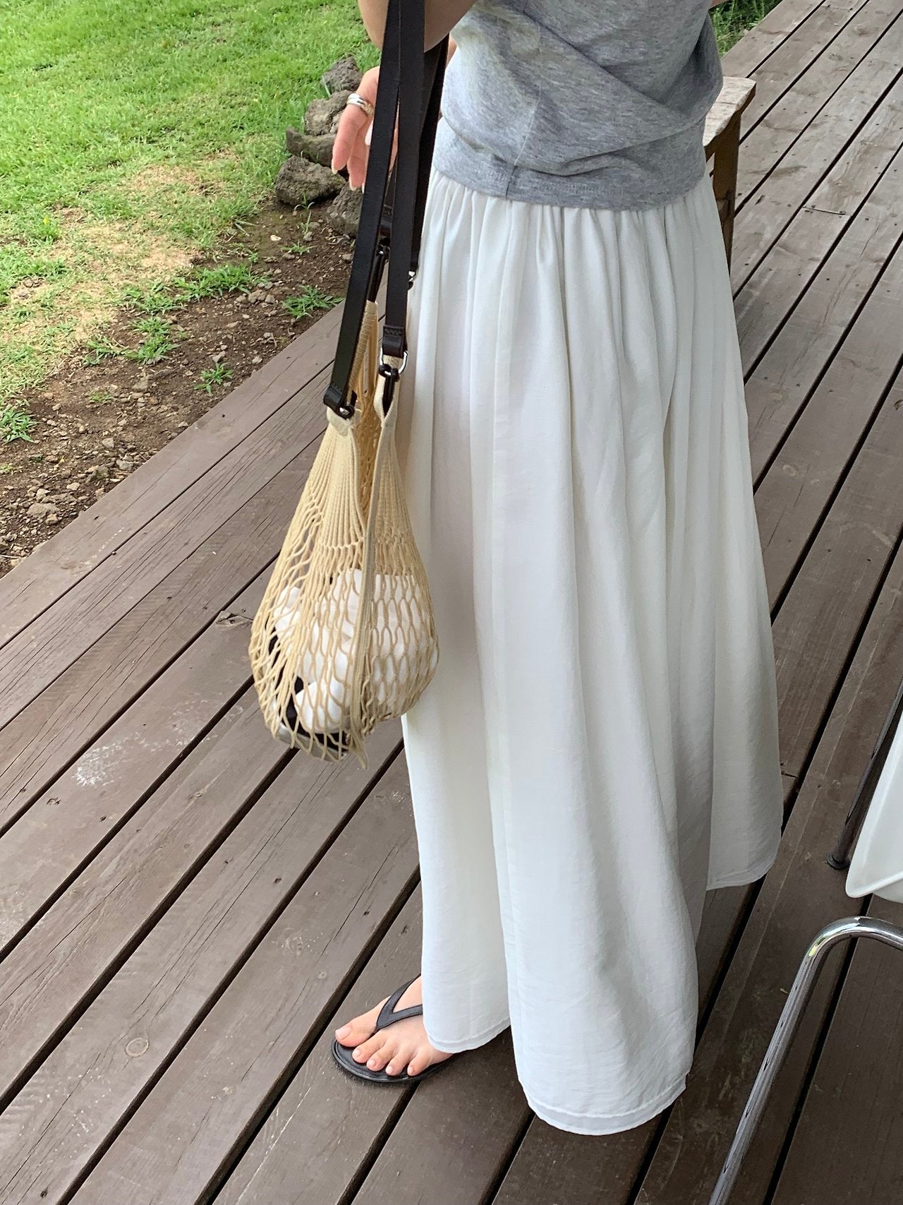 Juliet Banding Long Skirt-2col