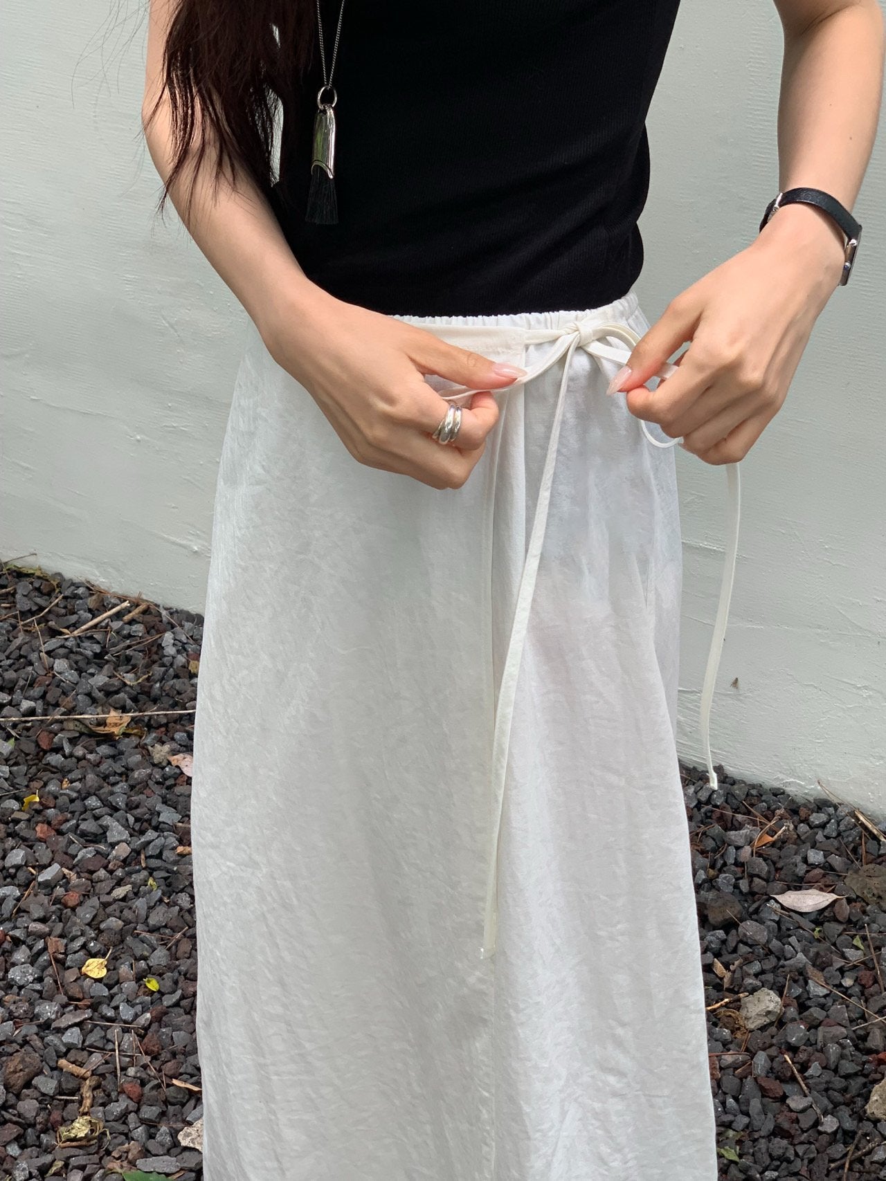 Odette Wrap Banding Skirt-2col