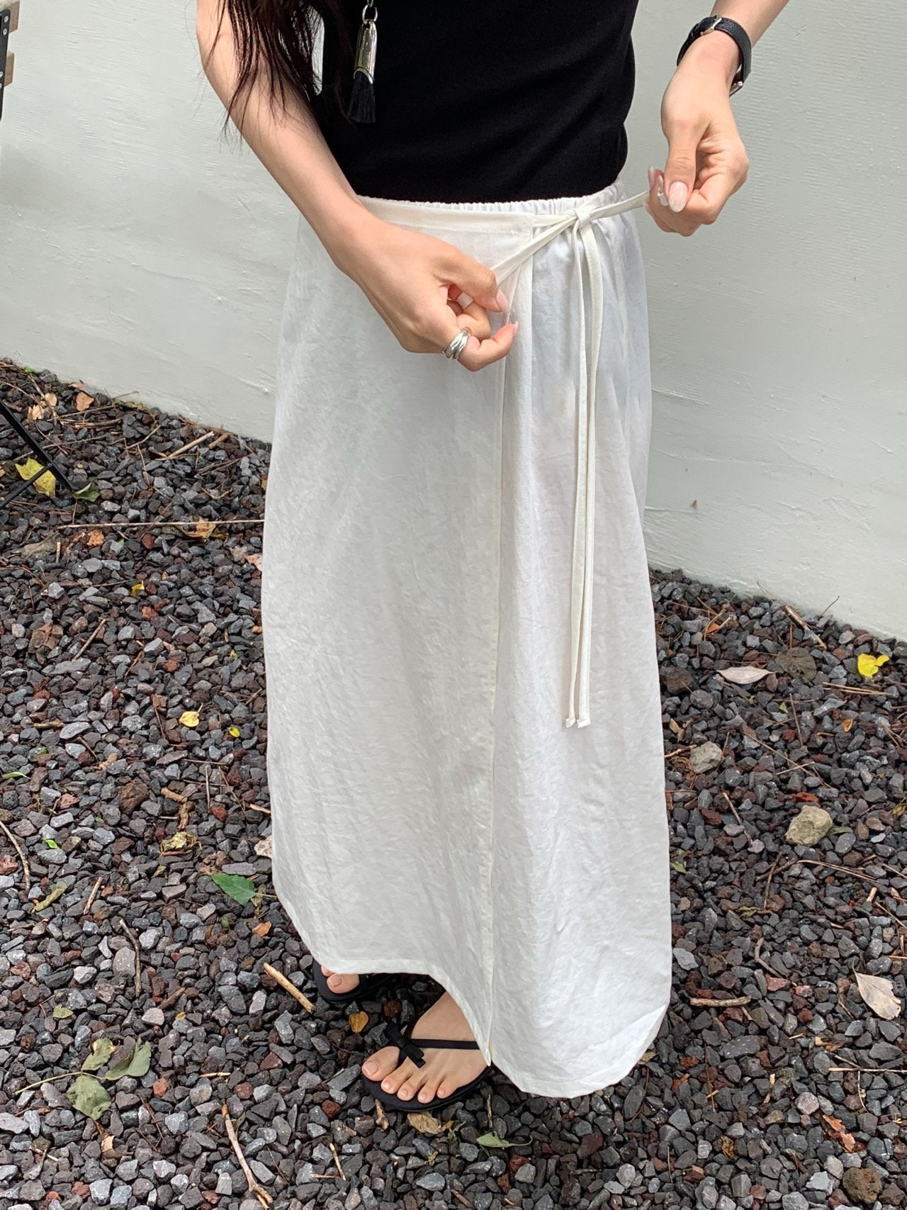 Odette Wrap Banding Skirt-2col