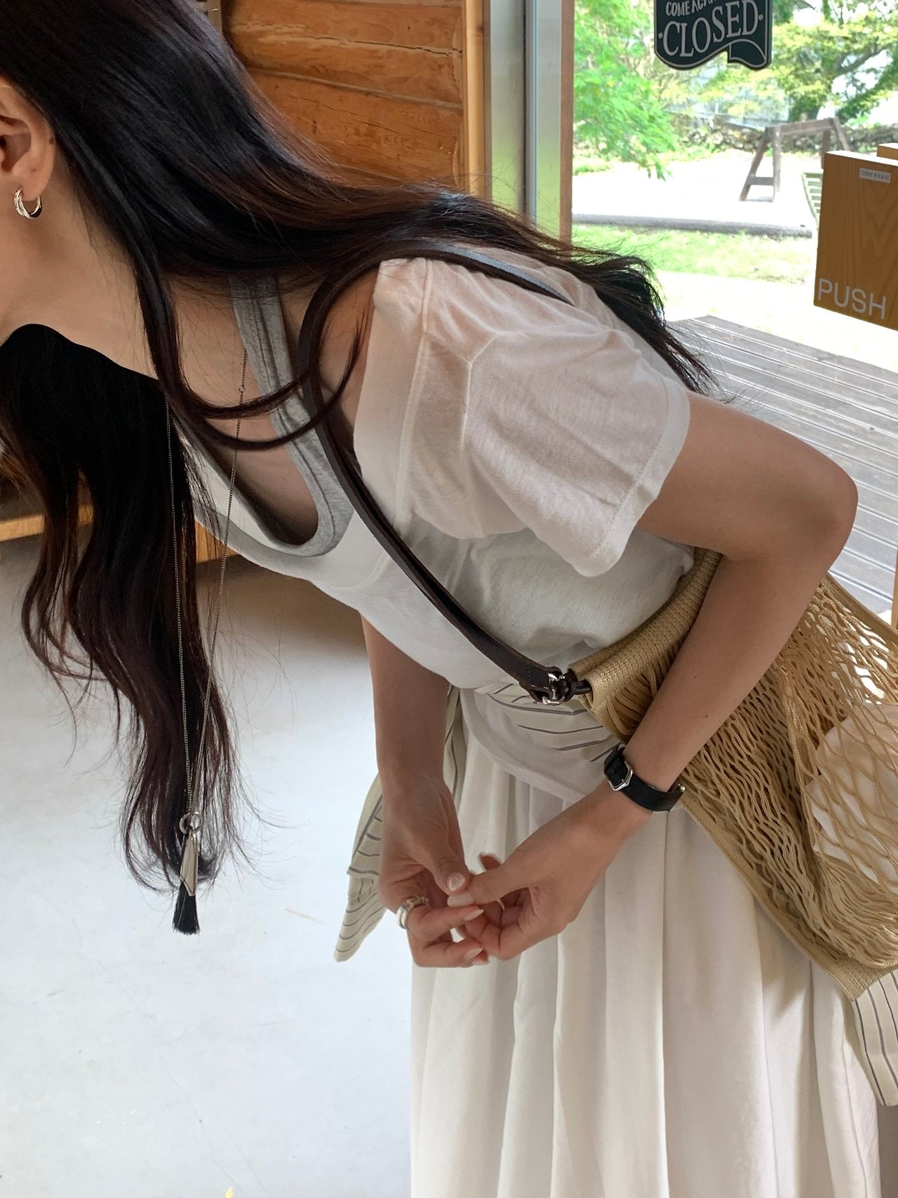 Lena Off-shoulder T-4col