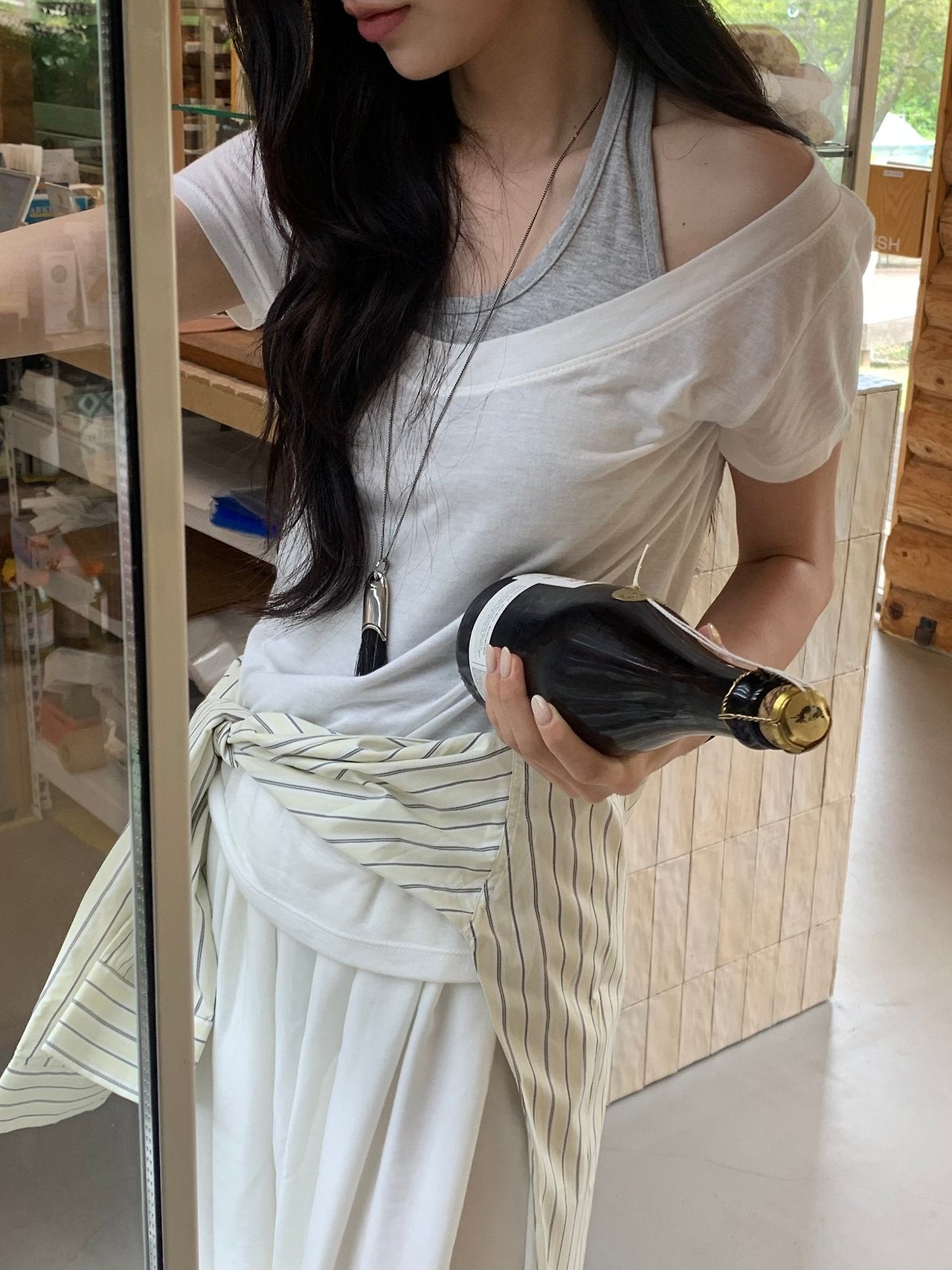 Lena Off-shoulder T-4col