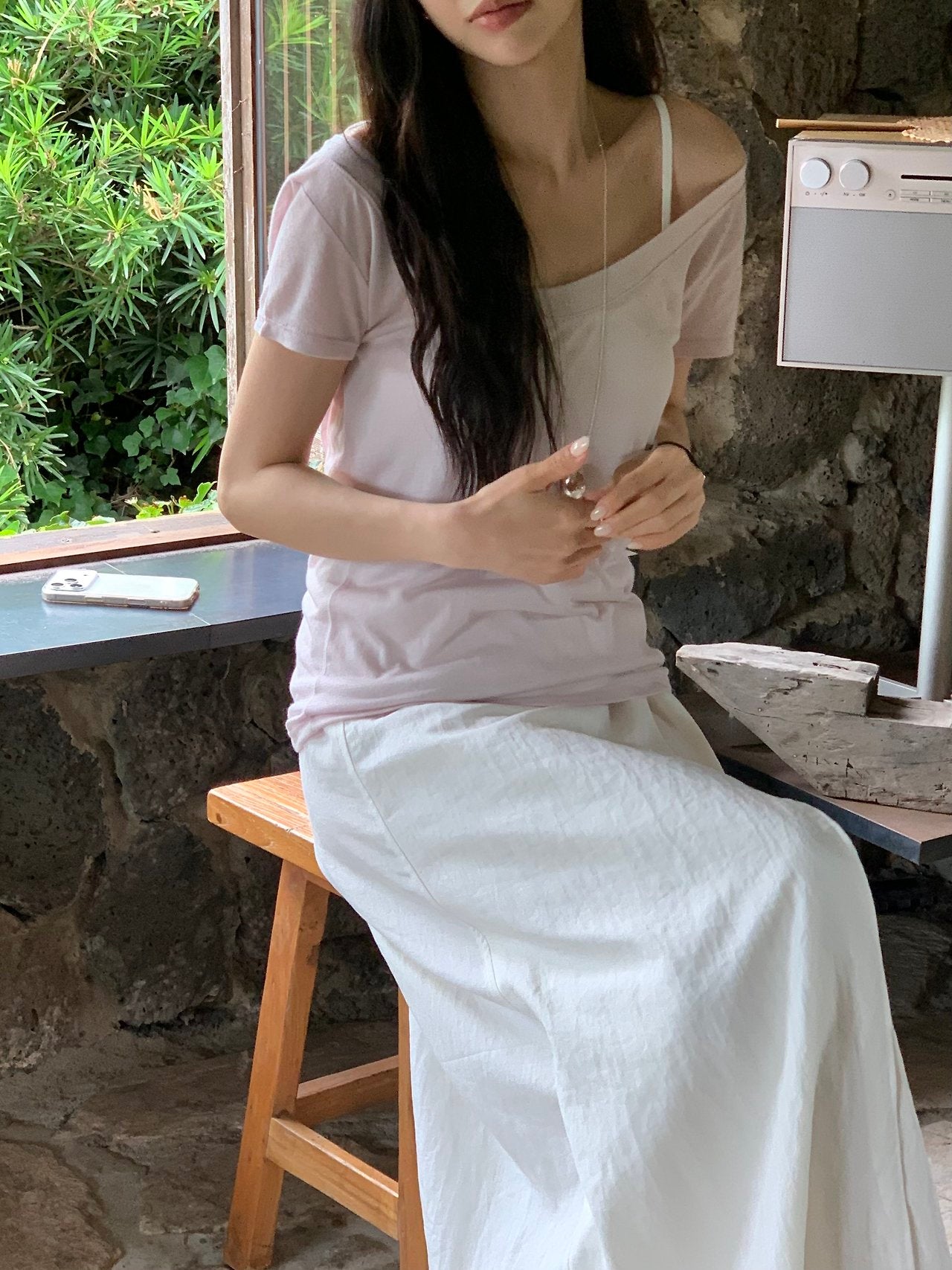Lena Off-shoulder T-4col