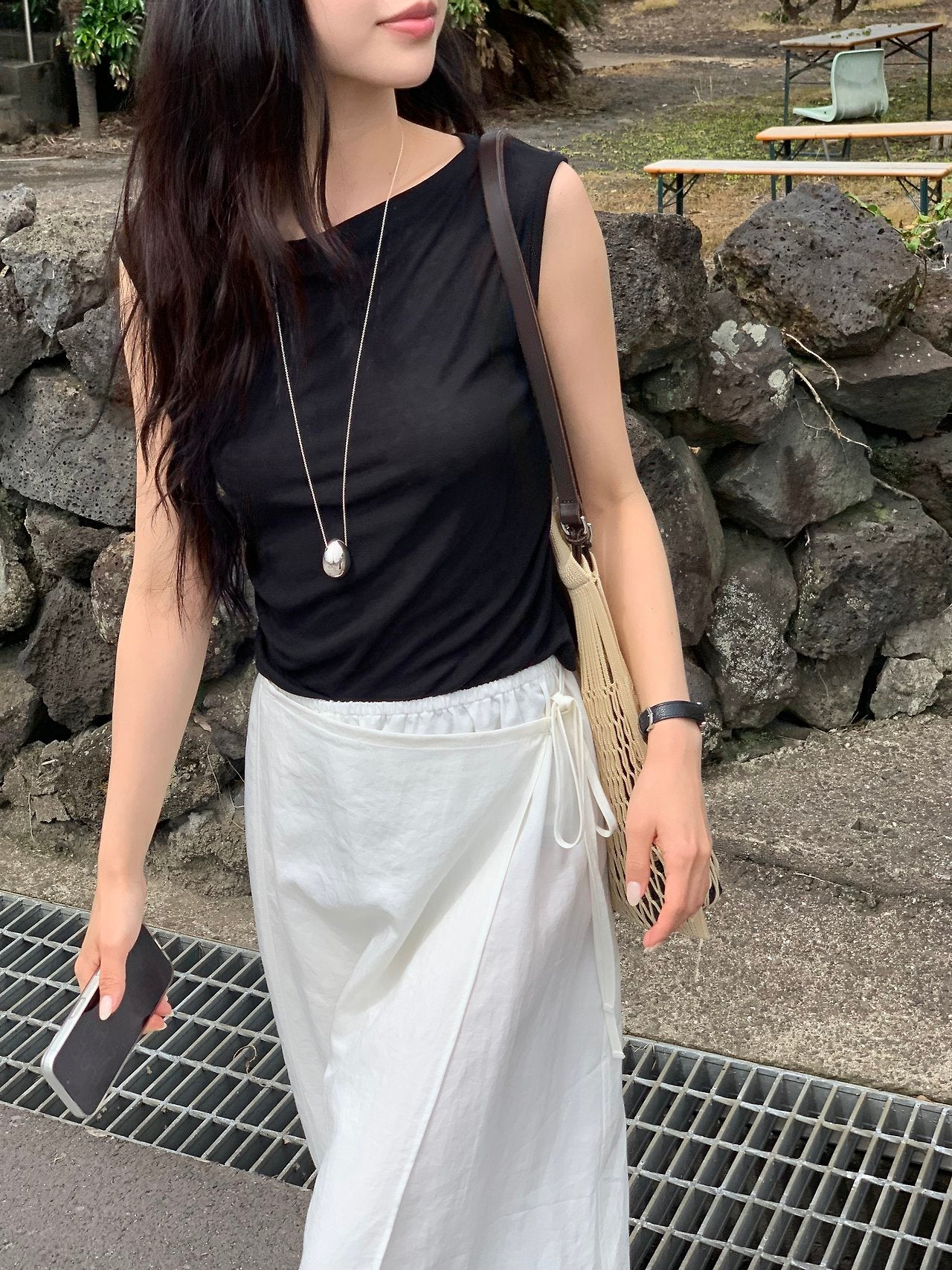 Muse Shirring Drape T-2col