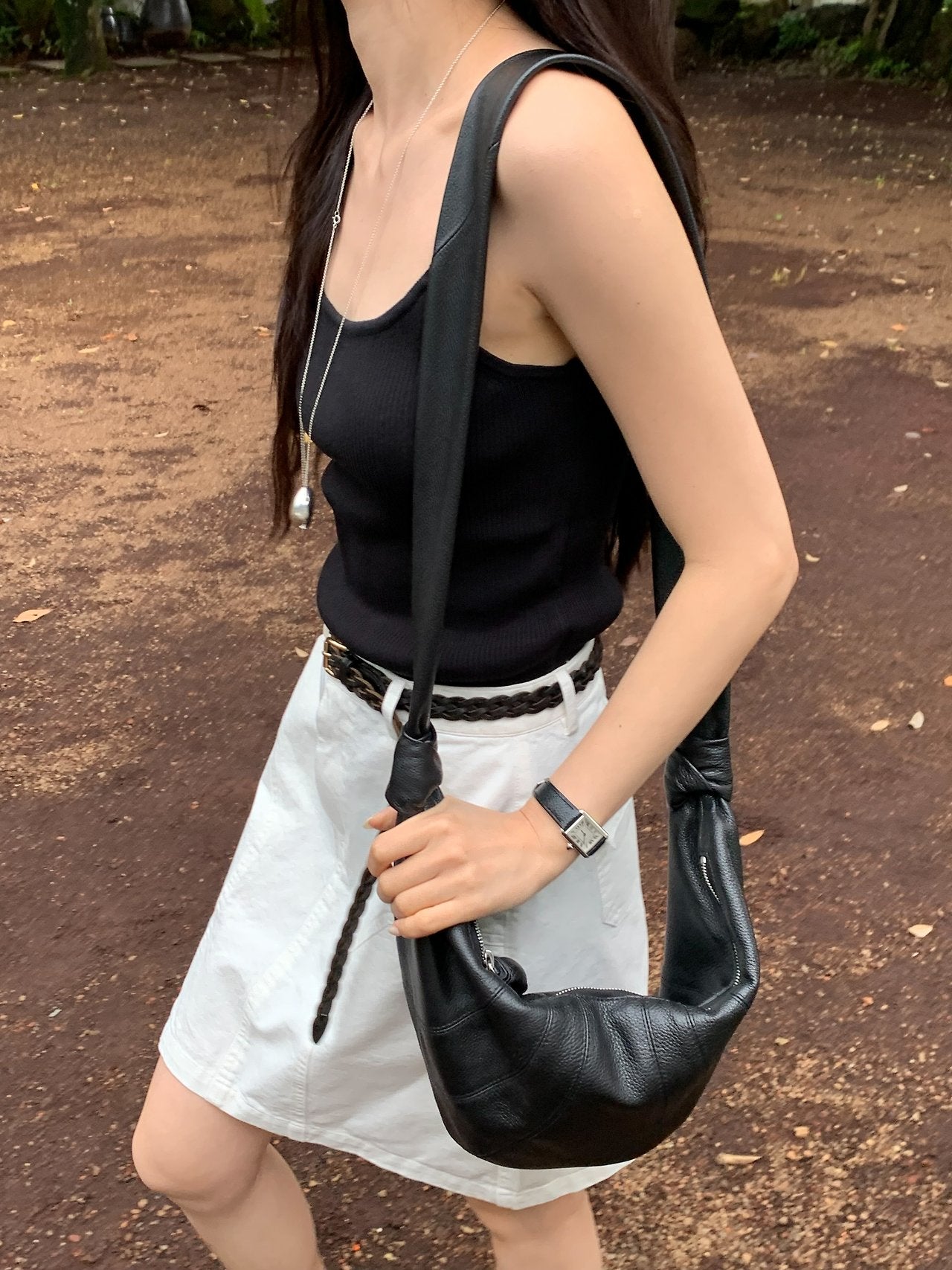 Birkin silk100% sleeveless knit-2col