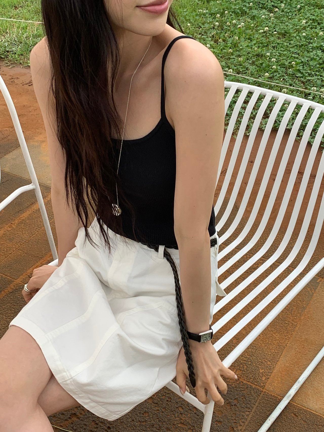 Birkin silk100% sleeveless knit-2col