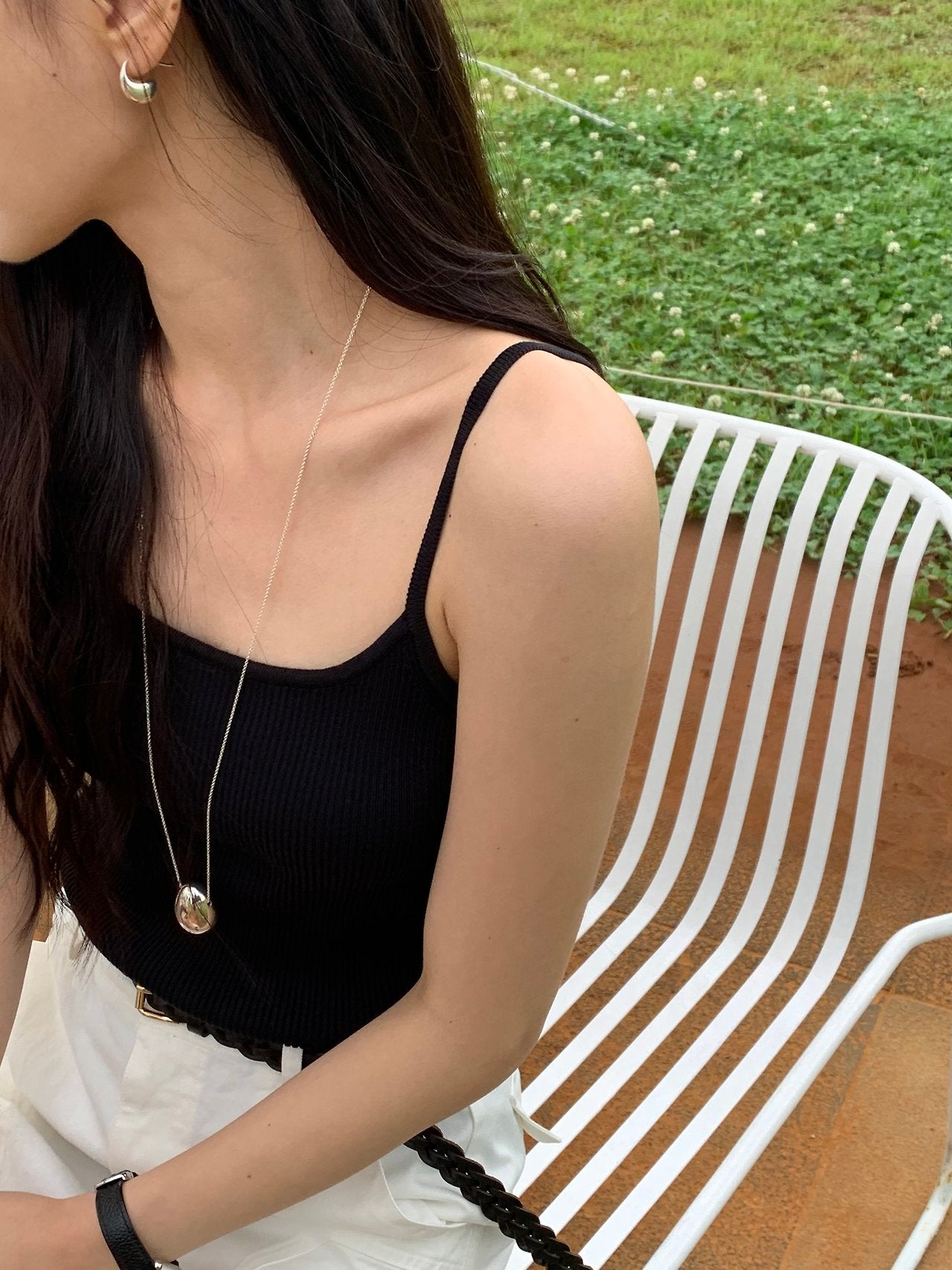 Birkin silk100% sleeveless knit-2col