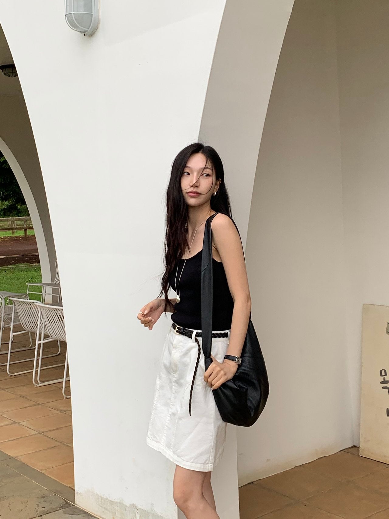 Birkin silk100% sleeveless knit-2col