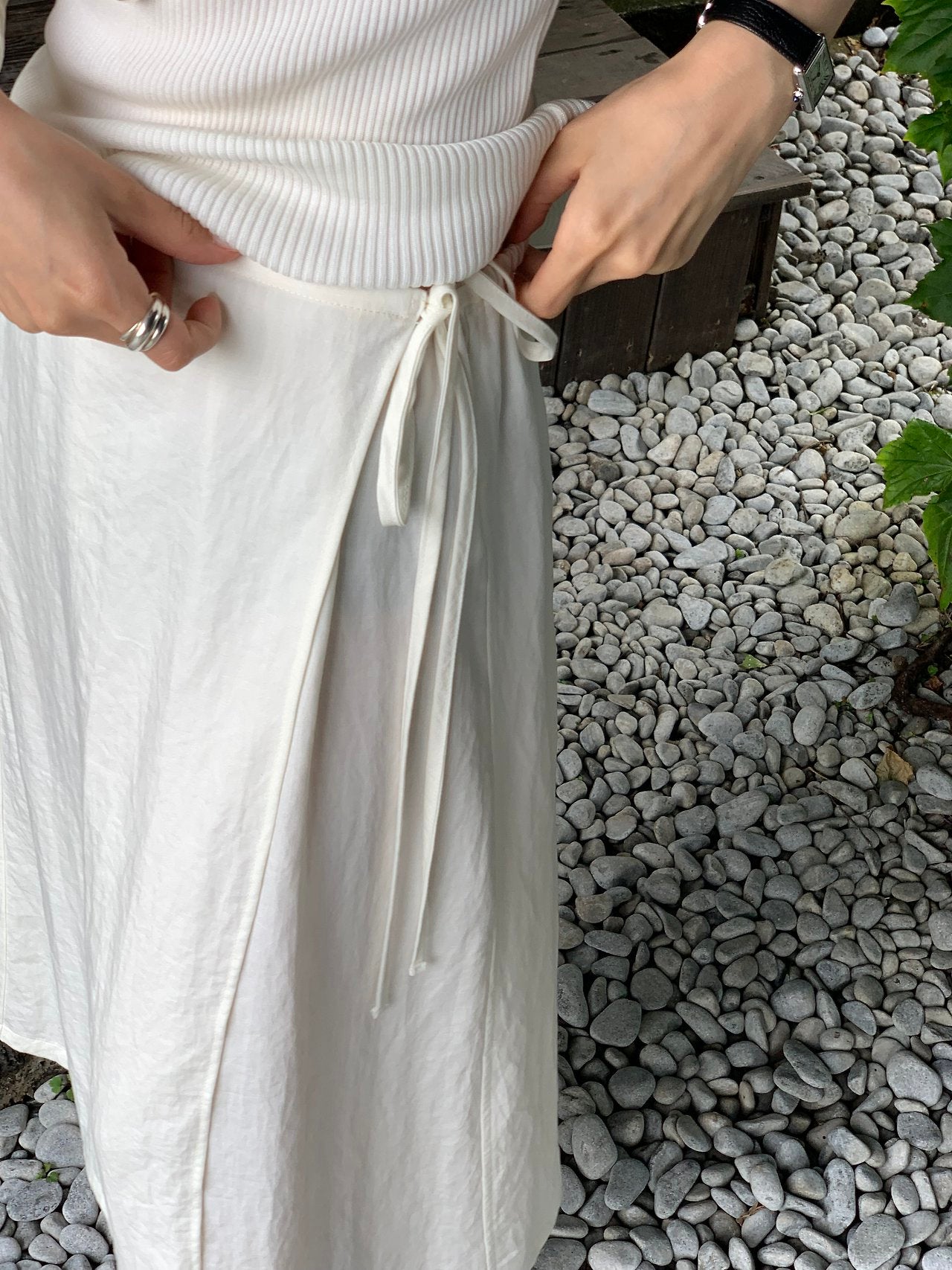 Birkin silk100% sleeveless knit-2col