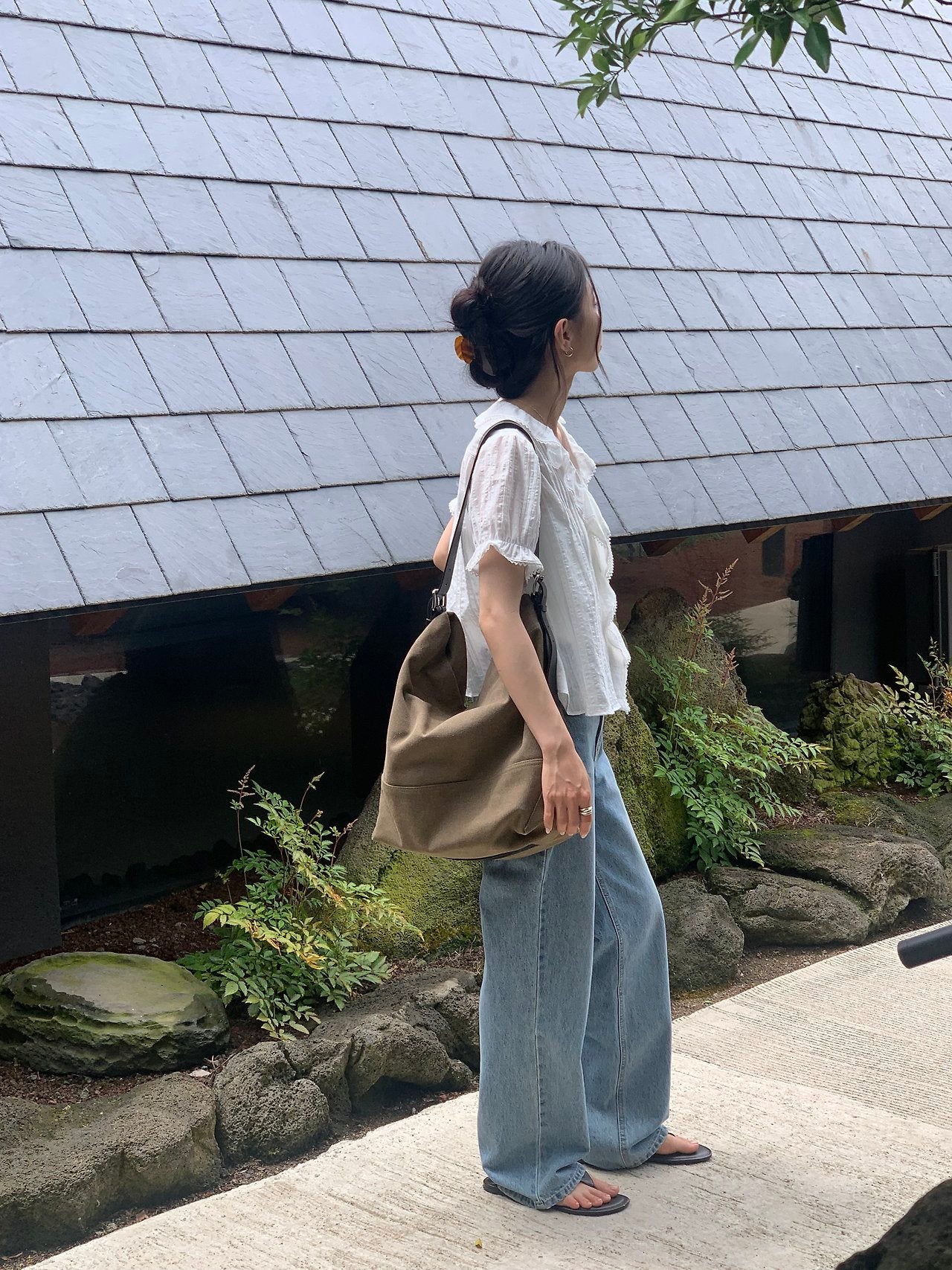 Lou Frill Pintuck Blouse