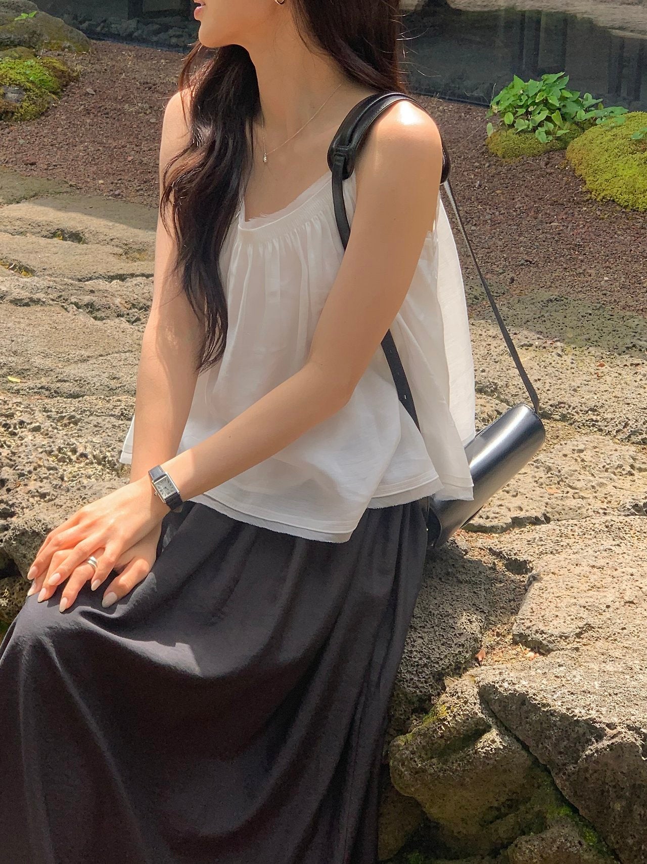 Rosaline Shirring Mix Sleeveless-2col