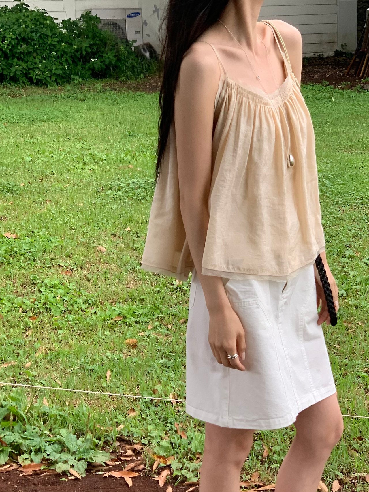 Rosaline Shirring Mix Sleeveless-2col
