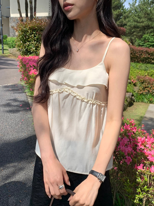 Pauline Frill Sleeveless Blouse-2col