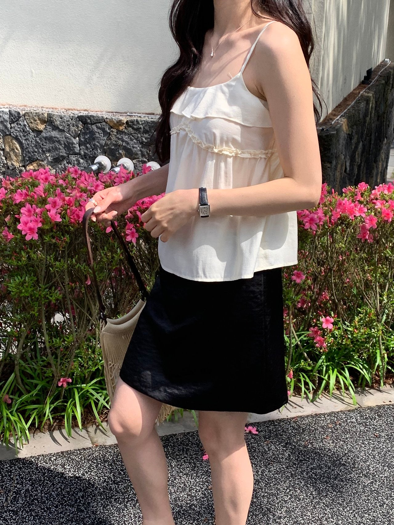 Pauline Frill Sleeveless Blouse-2col