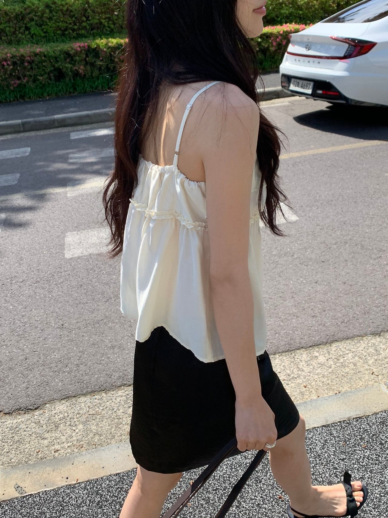 Pauline Frill Sleeveless Blouse-2col