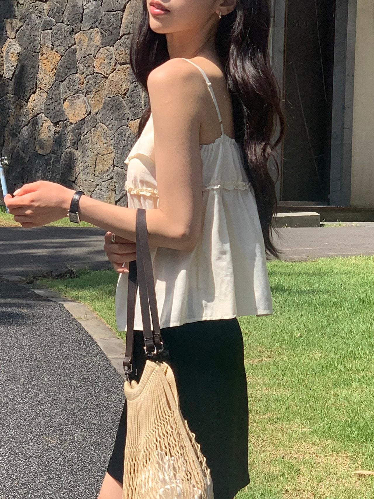 Pauline Frill Sleeveless Blouse-2col