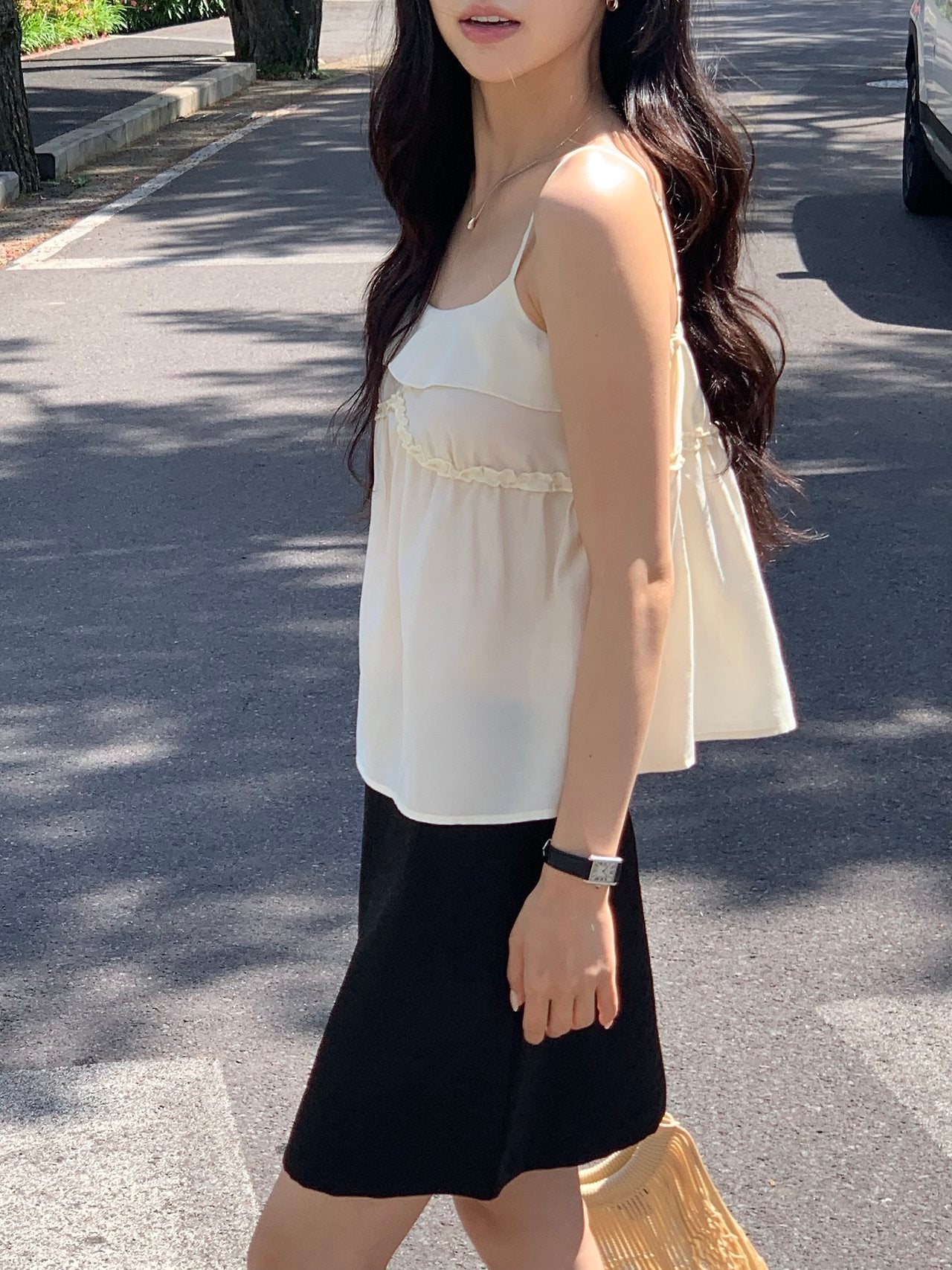 Pauline Frill Sleeveless Blouse-2col